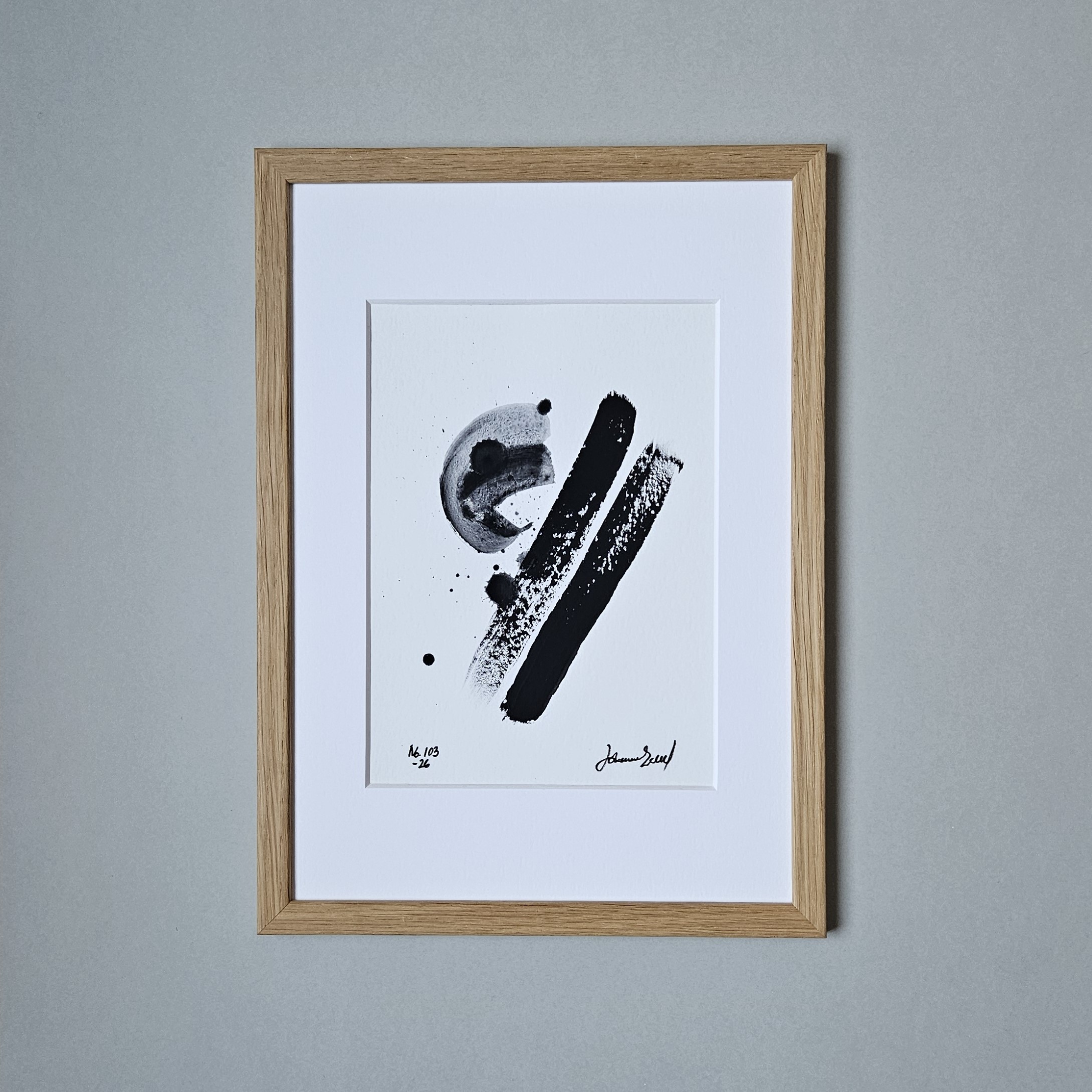 (SÅLD) No. 103 Handmålad Mini Art (A5)