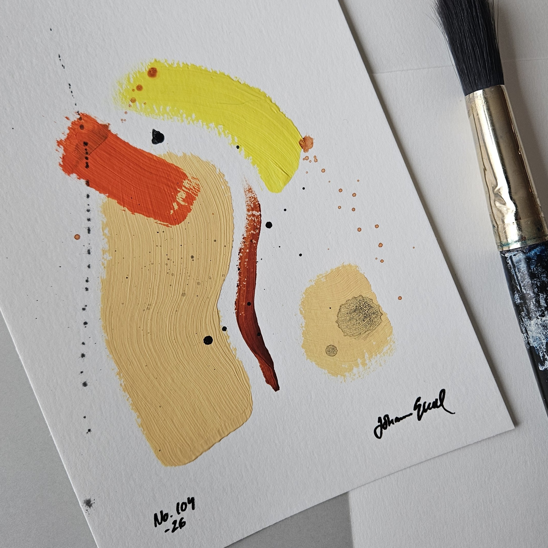 No. 104 Handmålad Mini Art (A5)