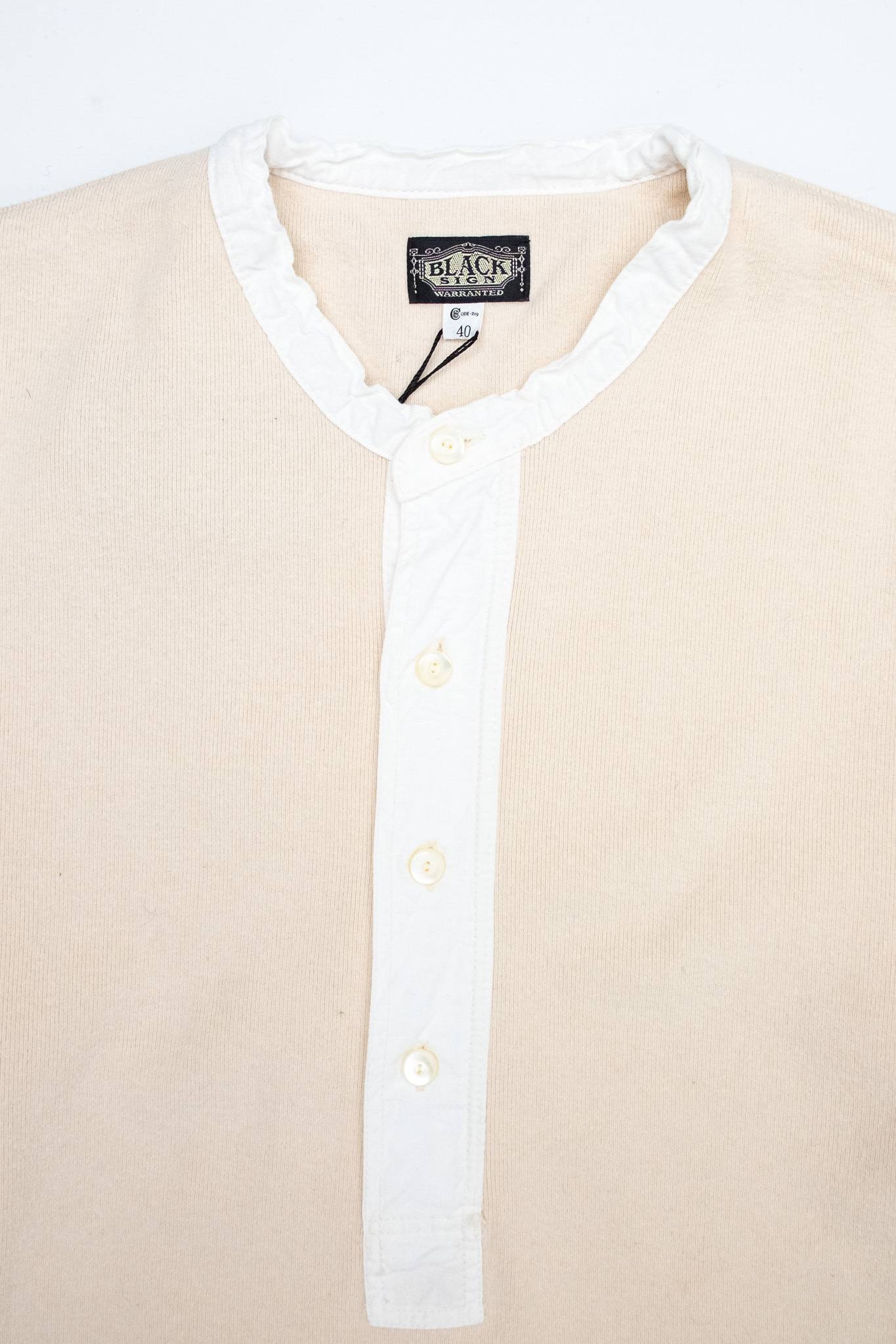 Black Sign - Henley Neck Amish Underwear Beige - 3
