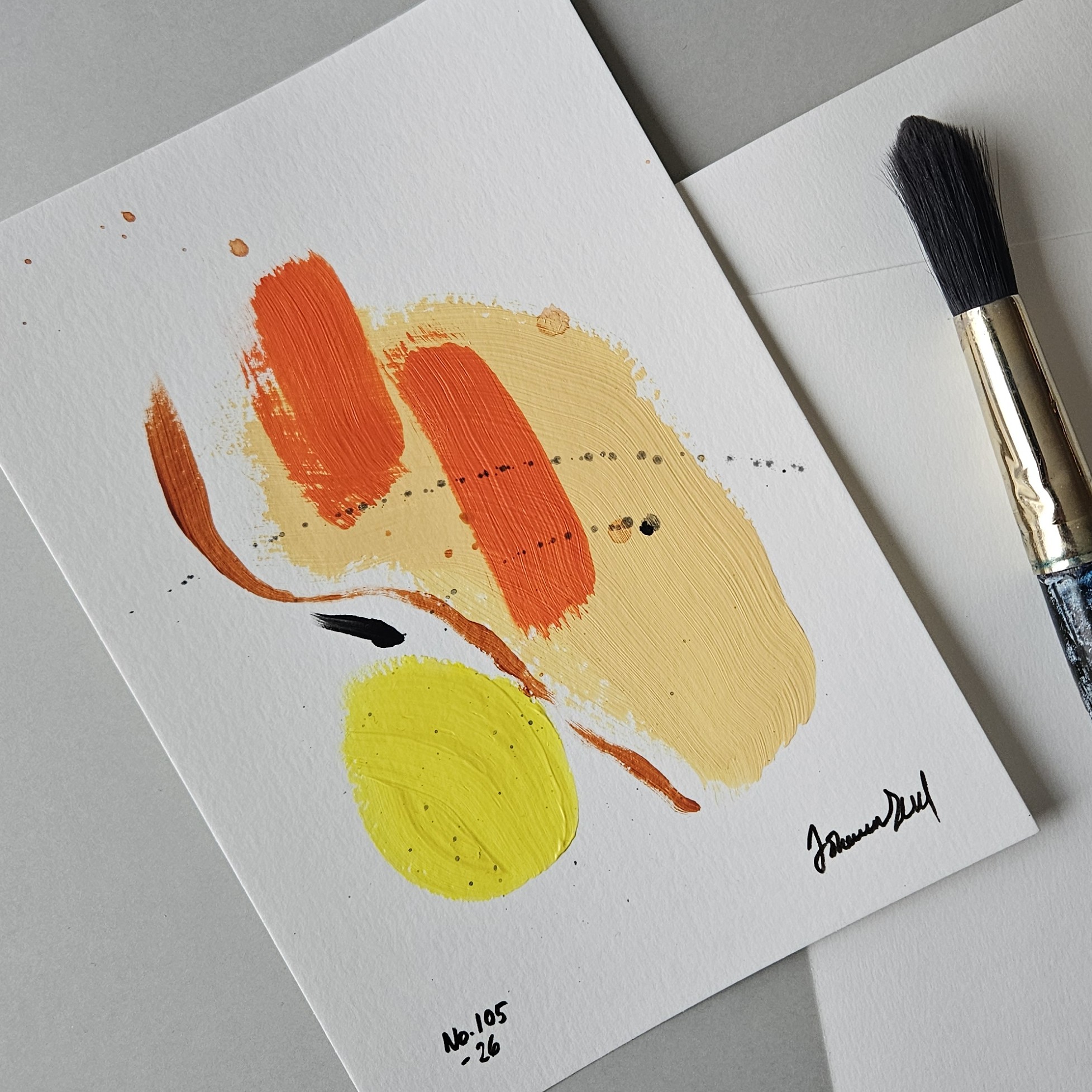 No. 105 Handmålad Mini Art (A5)