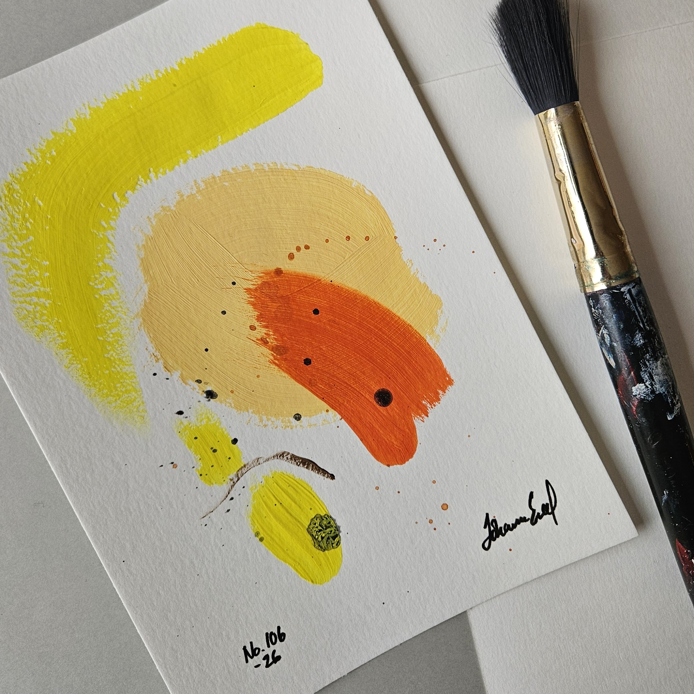 No. 106 Handmålad Mini Art (A5)