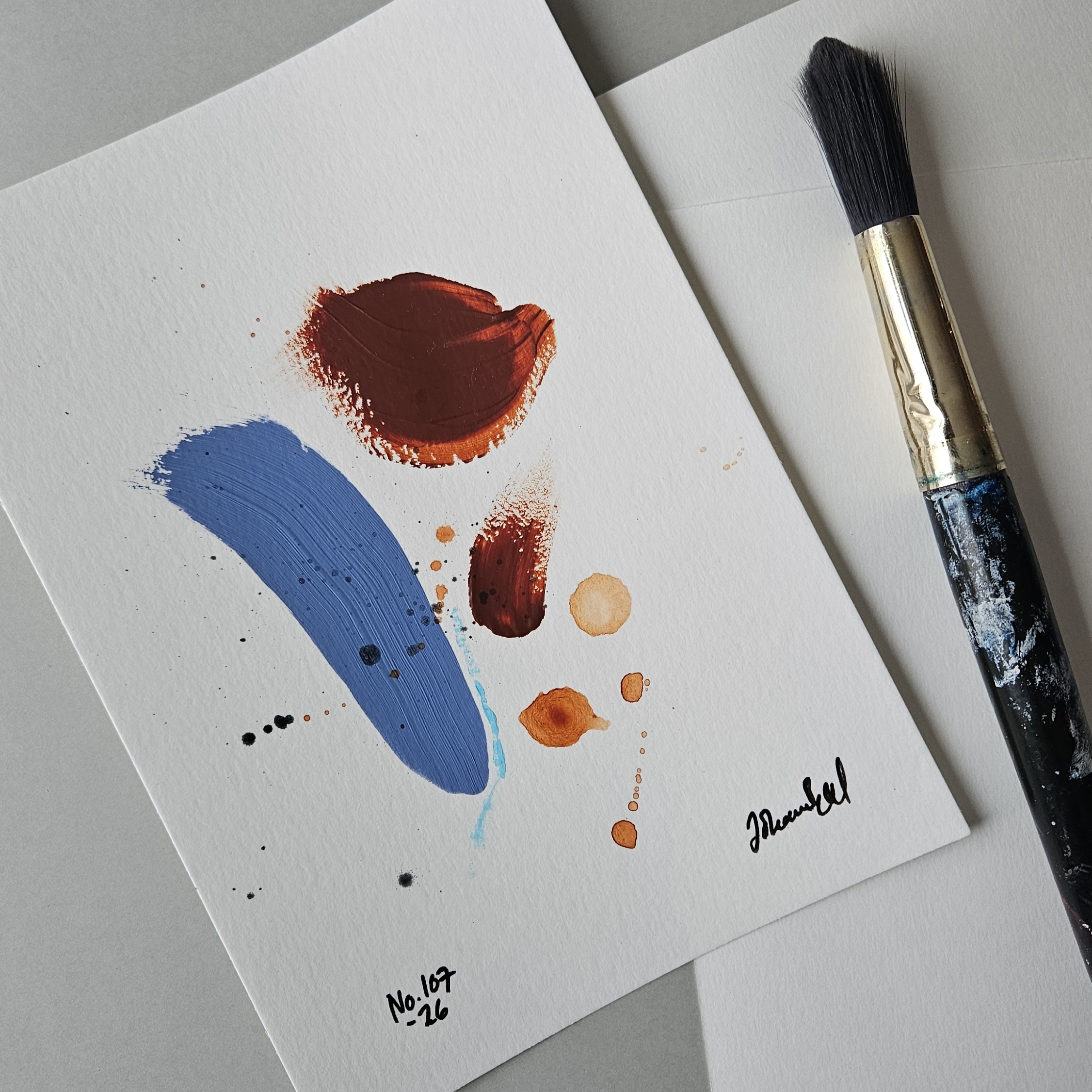 No. 107 Handmålad Mini Art (A5)