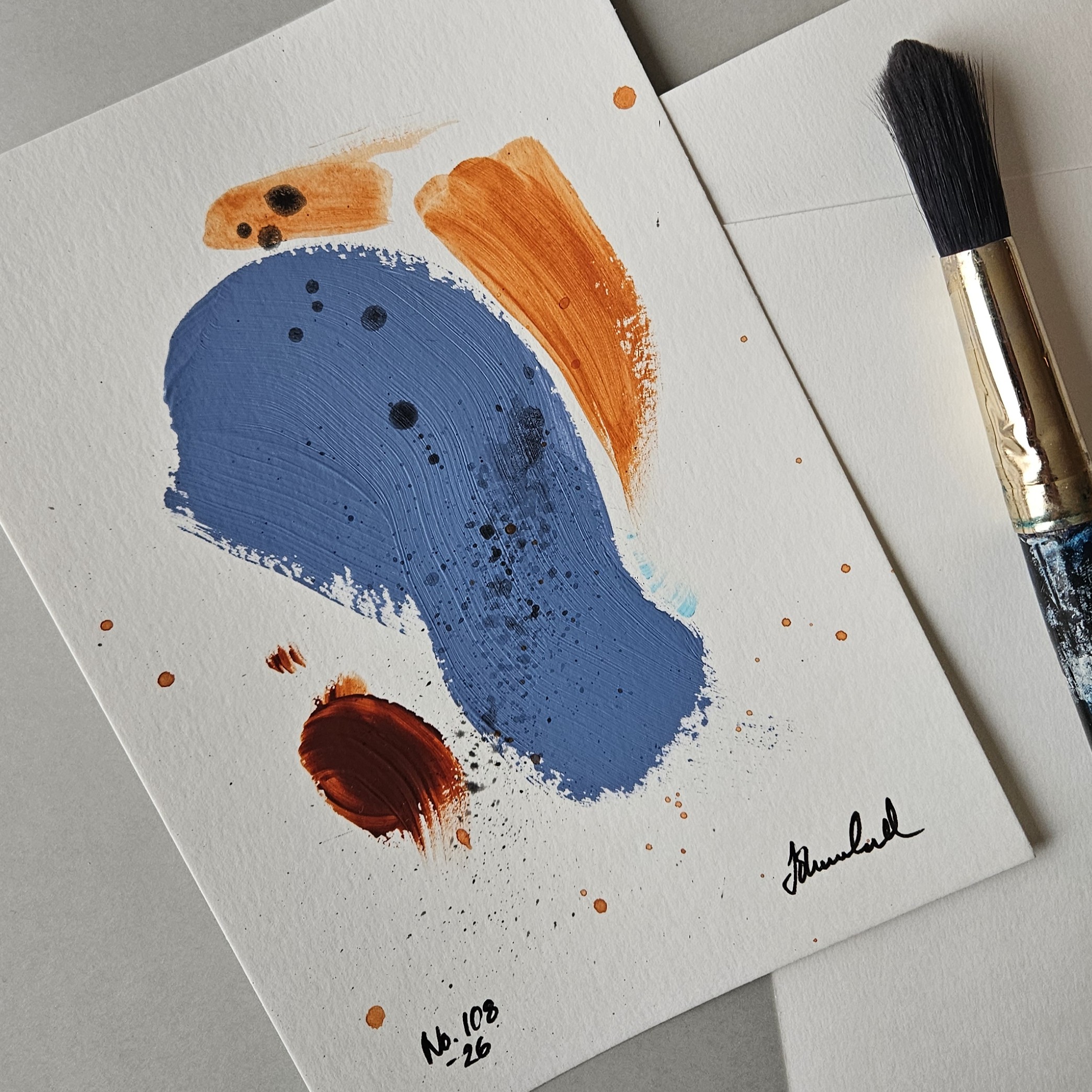 No. 108 Handmålad Mini Art (A5)