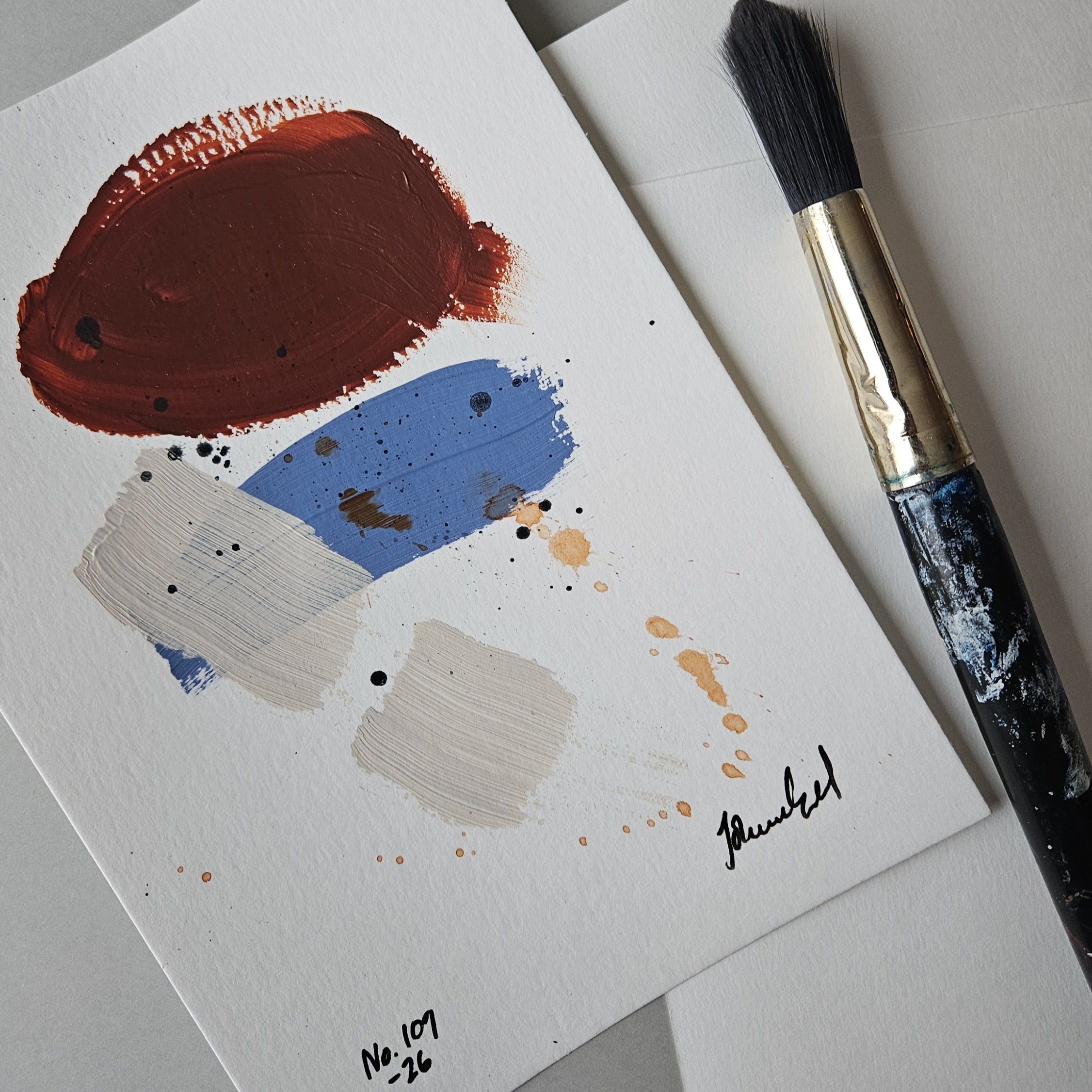 No. 109 Handmålad Mini Art (A5)