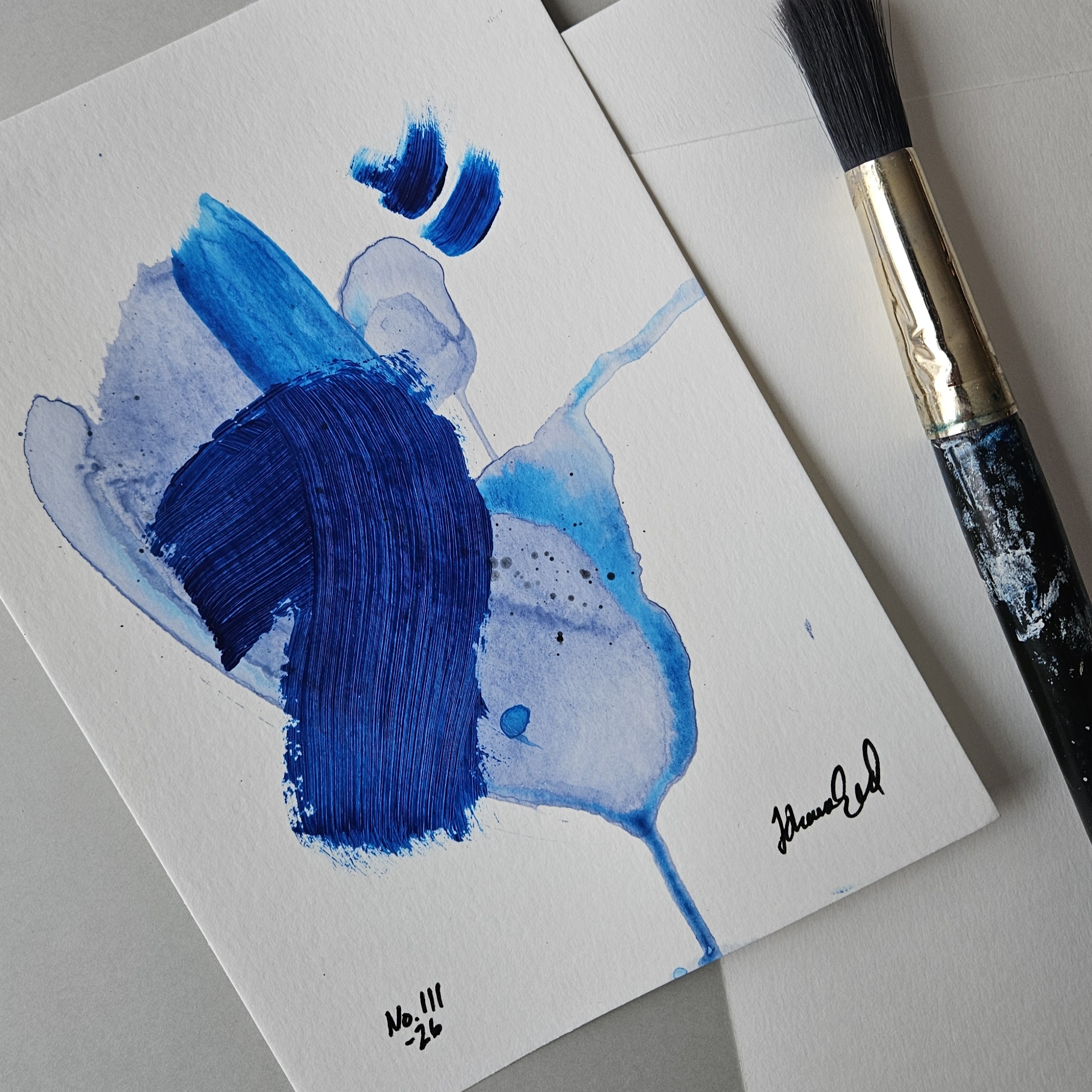 No. 111 Handmålad Mini Art (A5)