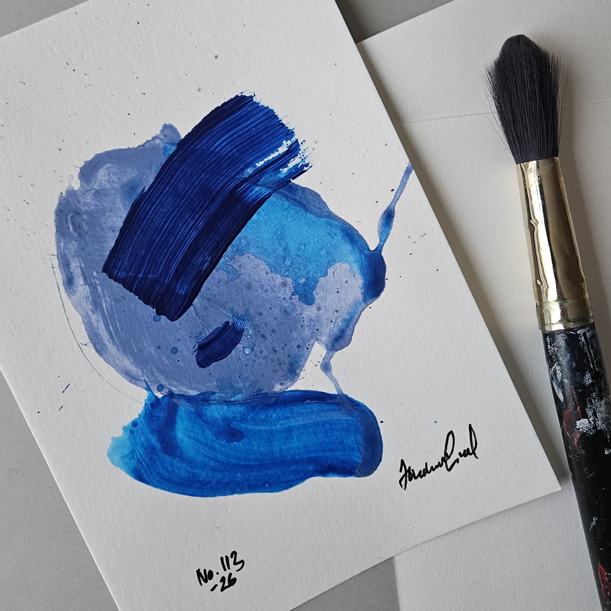 No. 113 Handmålad Mini Art (A5)