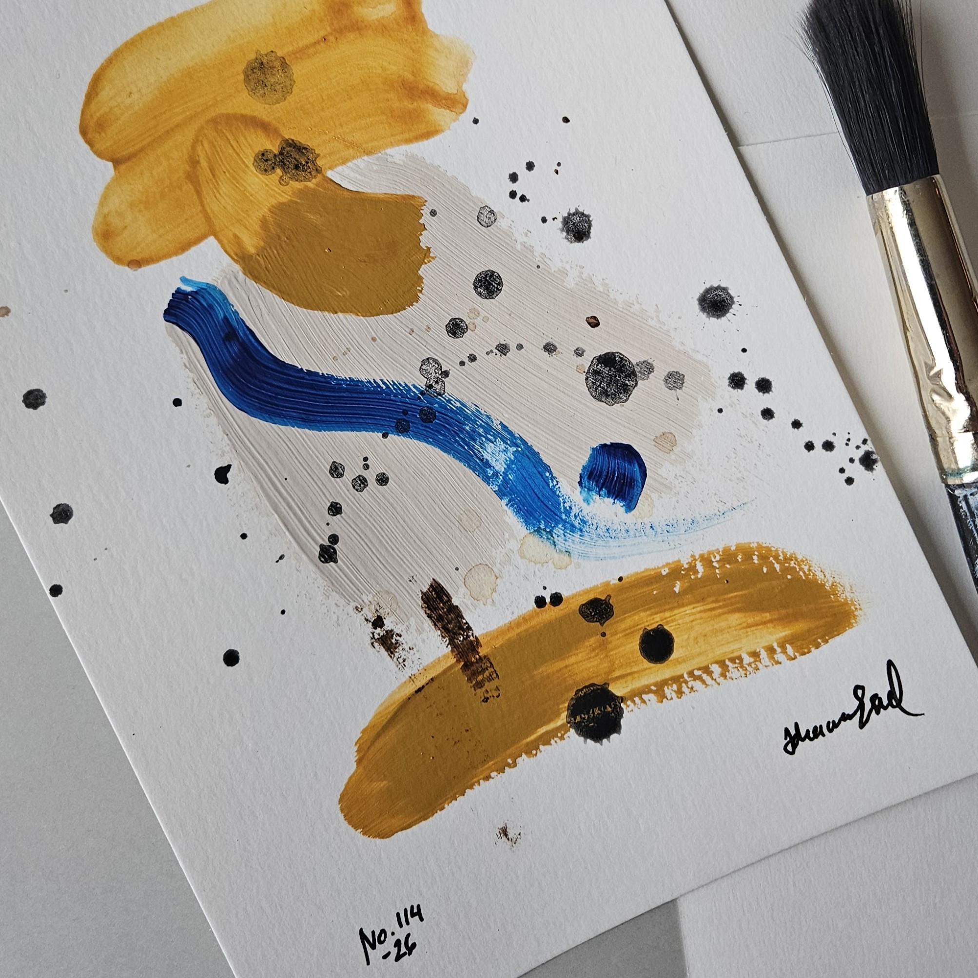 No. 114 Handmålad Mini Art (A5)