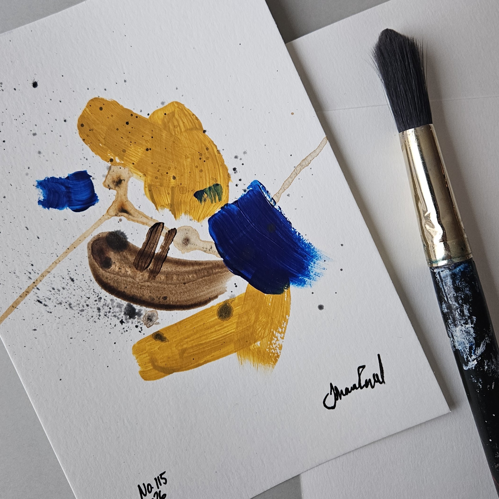 No. 115 Handmålad Mini Art (A5)