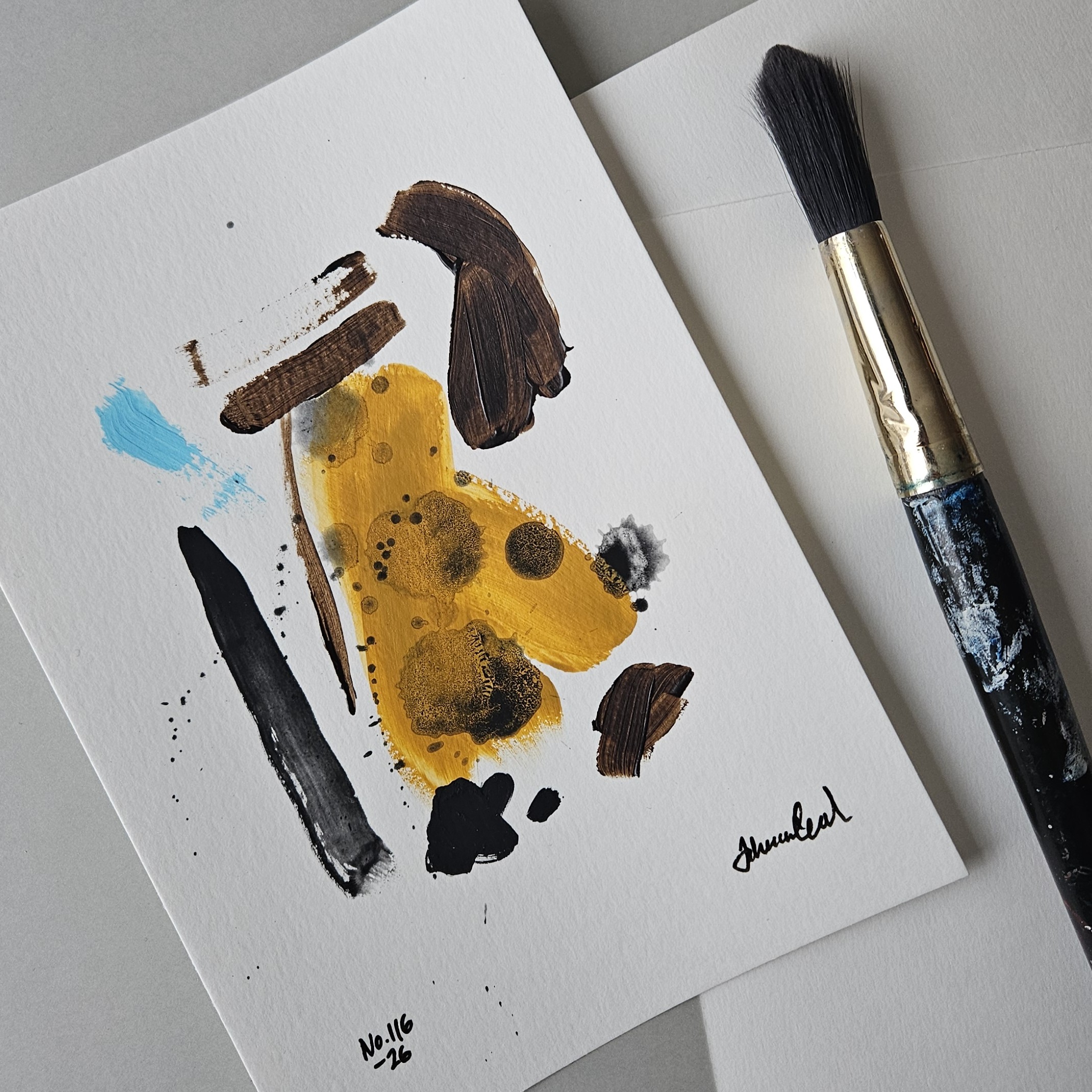 (SÅLD) No. 116 Handmålad Mini Art (A5)