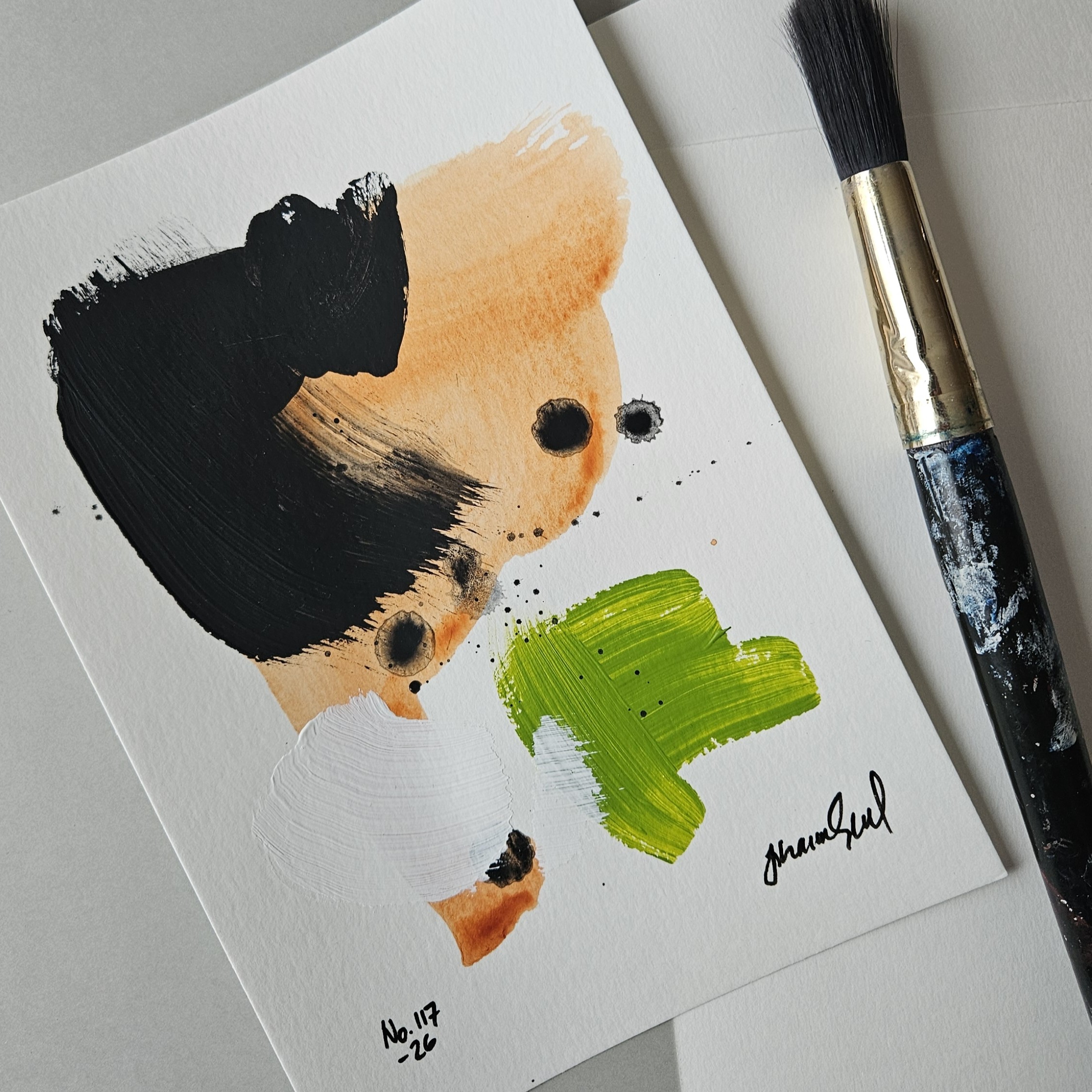 No. 117 Handmålad Mini Art (A5)
