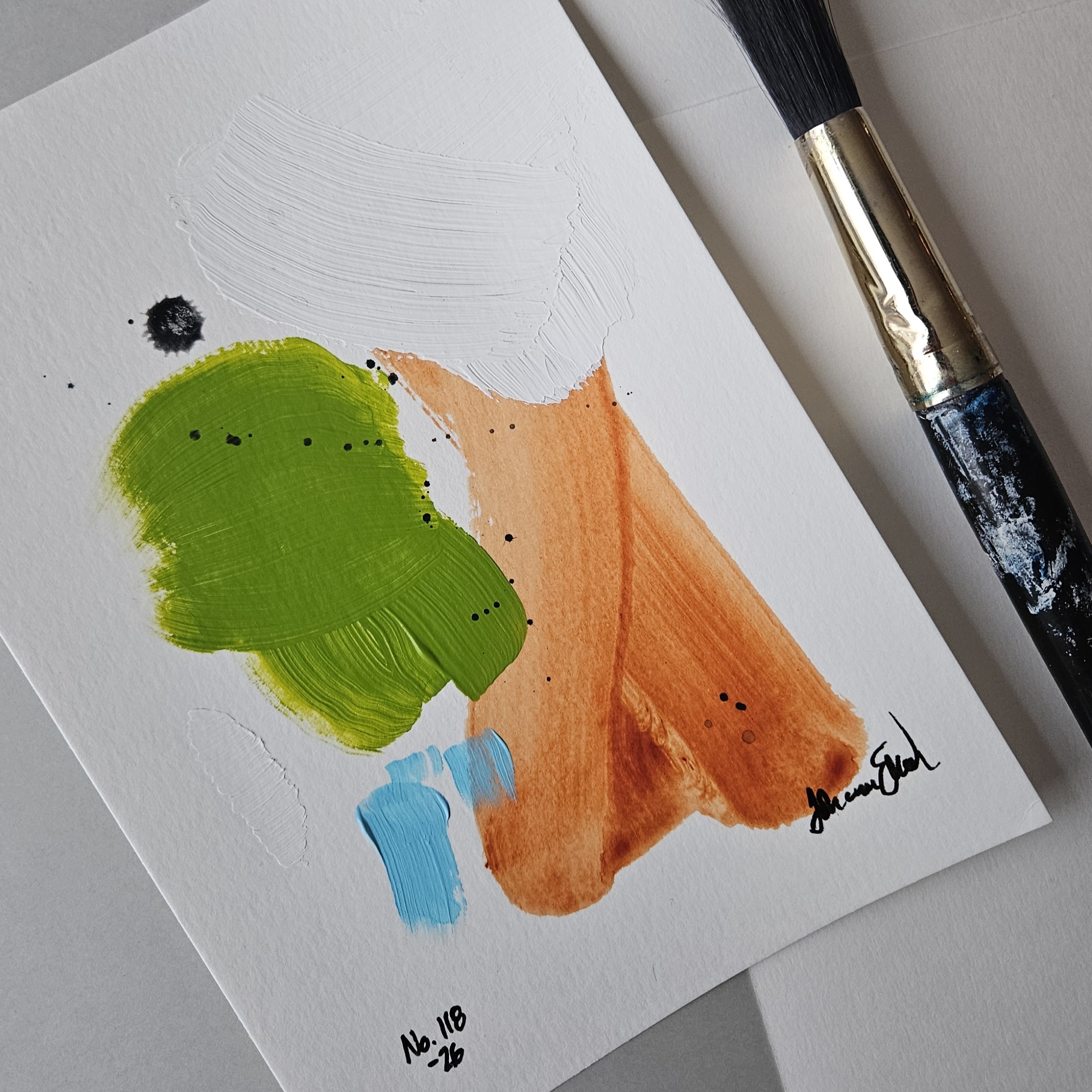No. 118 Handmålad Mini Art (A5)