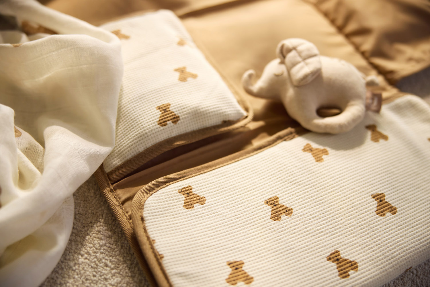 Jollein Skötunderlägg Mini Teddy Bear Little Waffle						 - 6