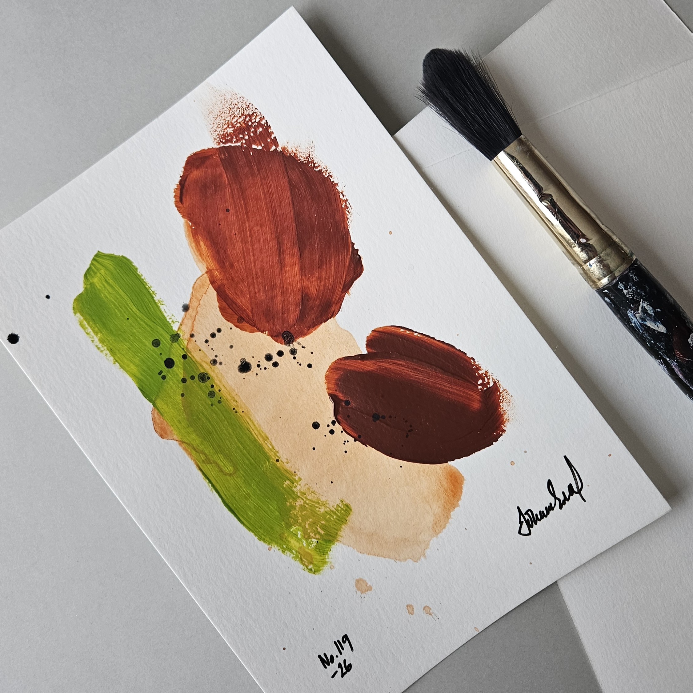 No. 119 Handmålad Mini Art (A5)