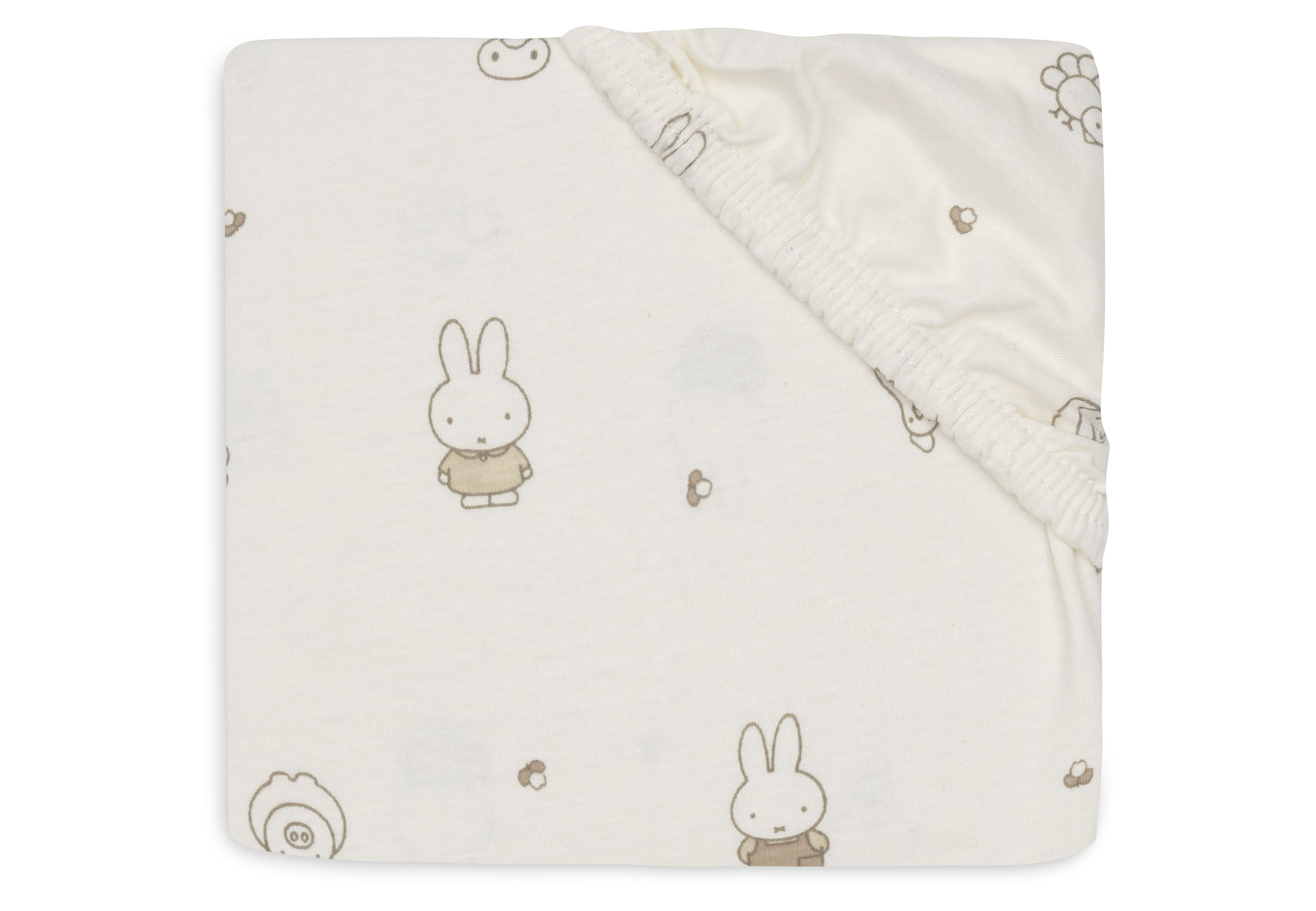 Jollein Dra-på lakan Jersey 60x120cm Miffy Family Farm					