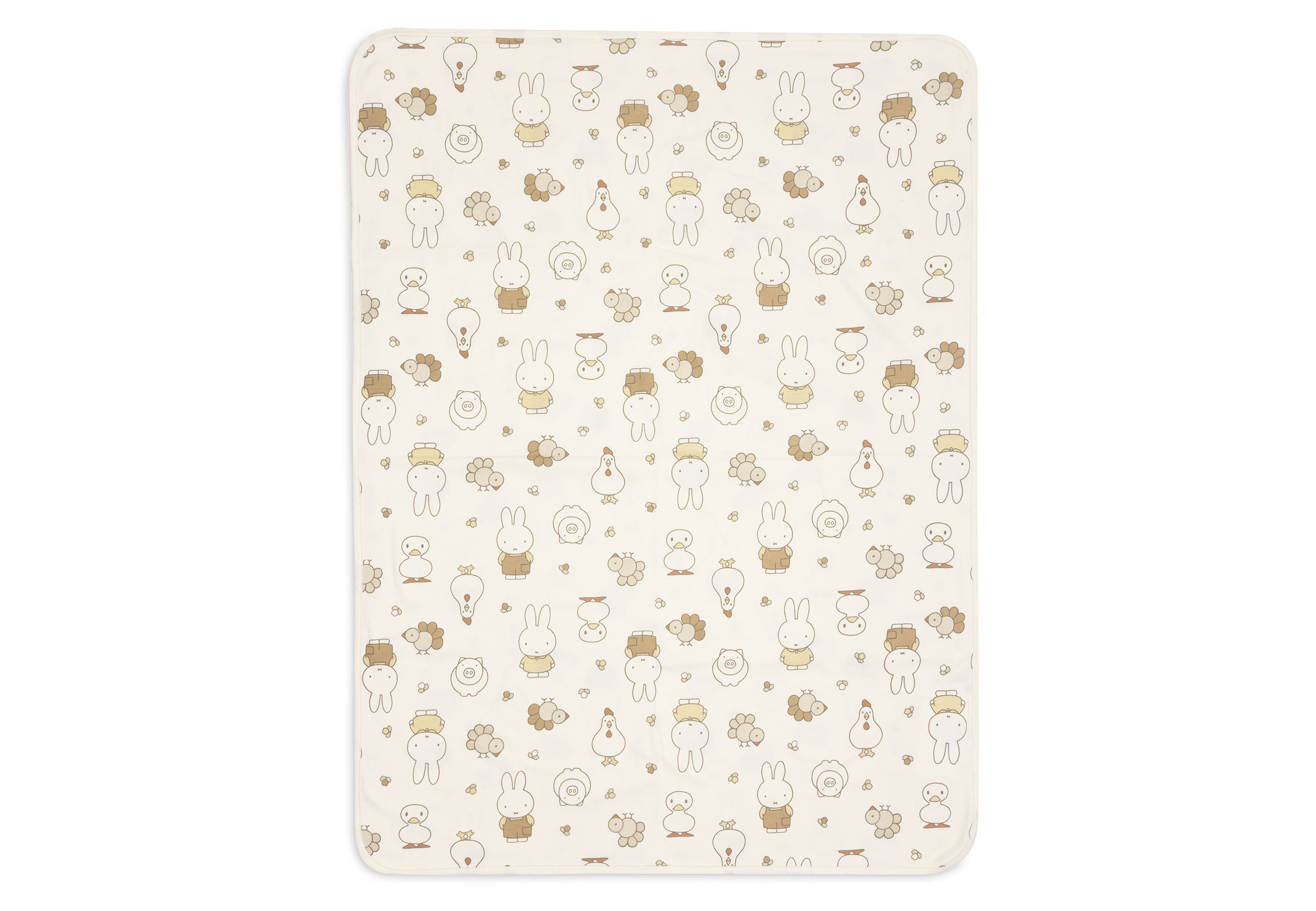 Jollein Babyfilt Jersey 75x100cm Miffy Family Farm						 - 2