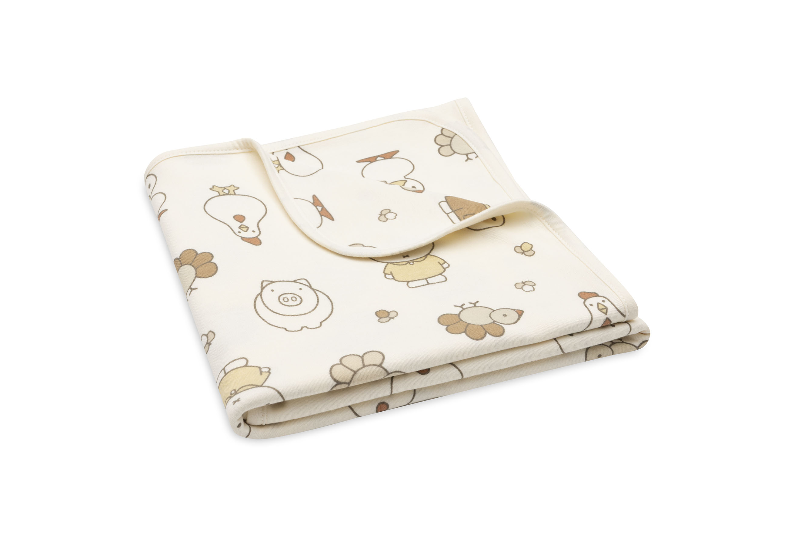 Jollein Babyfilt Jersey 75x100cm Miffy Family Farm						 - 4
