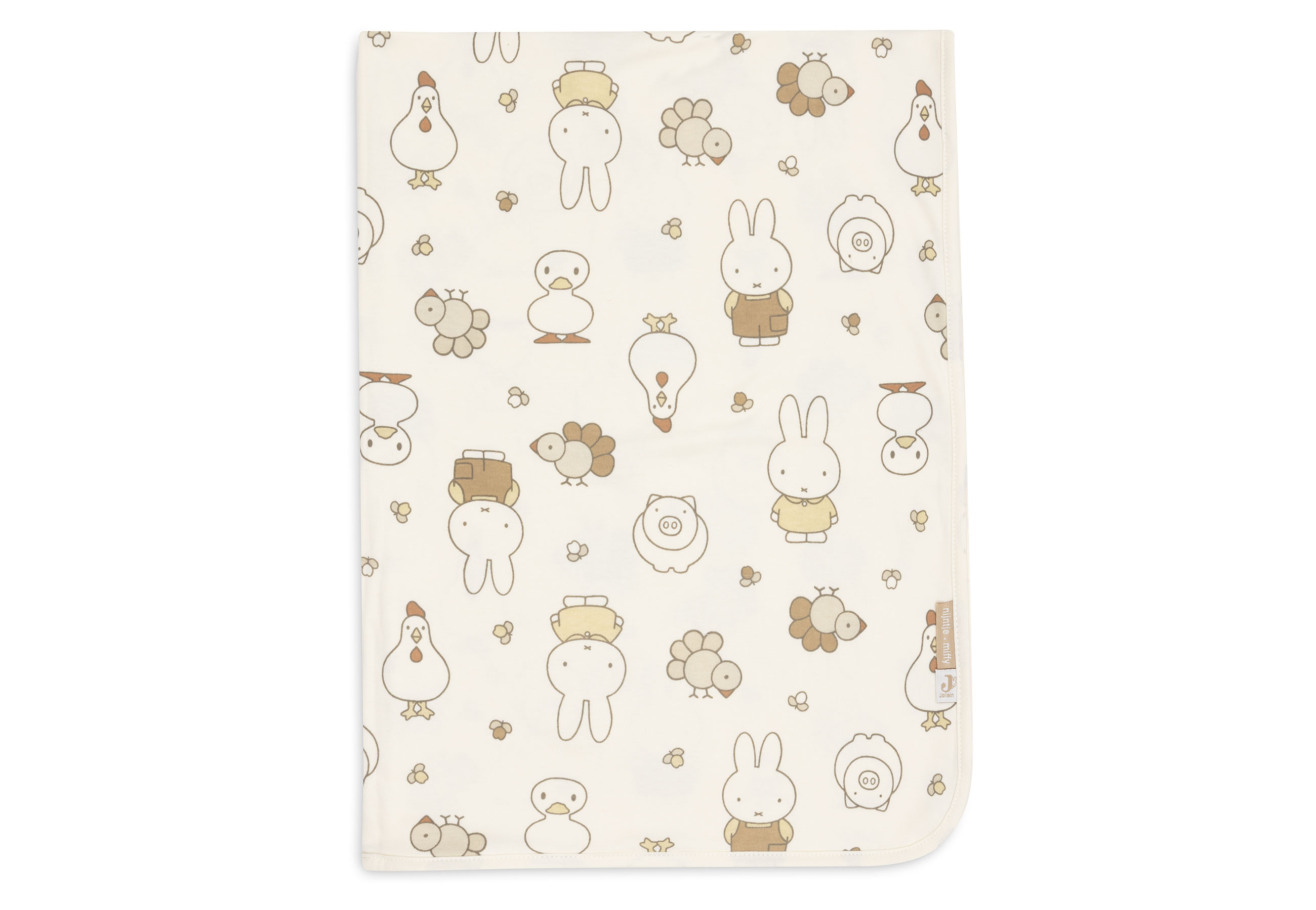 Jollein Babyfilt Jersey 75x100cm Miffy Family Farm						