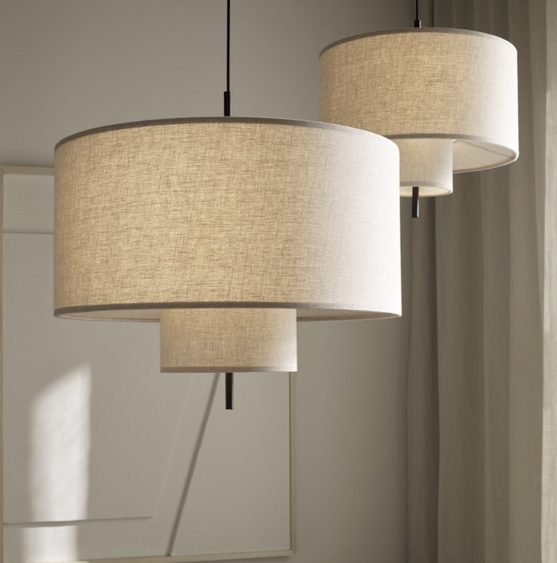 Margin Taklampa Beige Canvas - Ø70 cm - 2