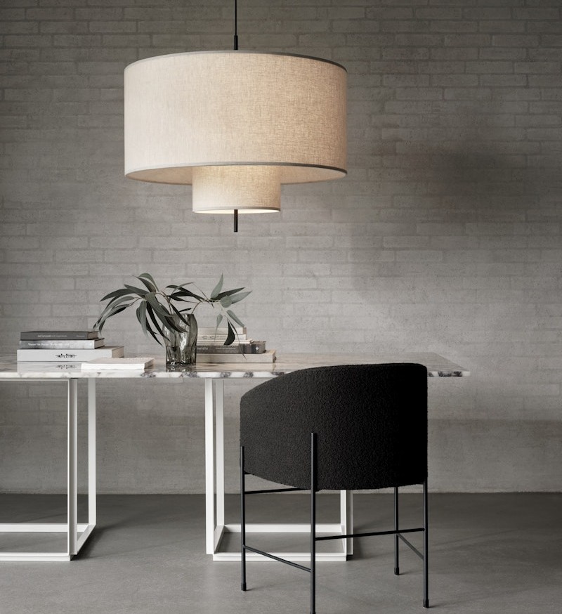 Margin Taklampa Beige Canvas - Ø90 cm - 3