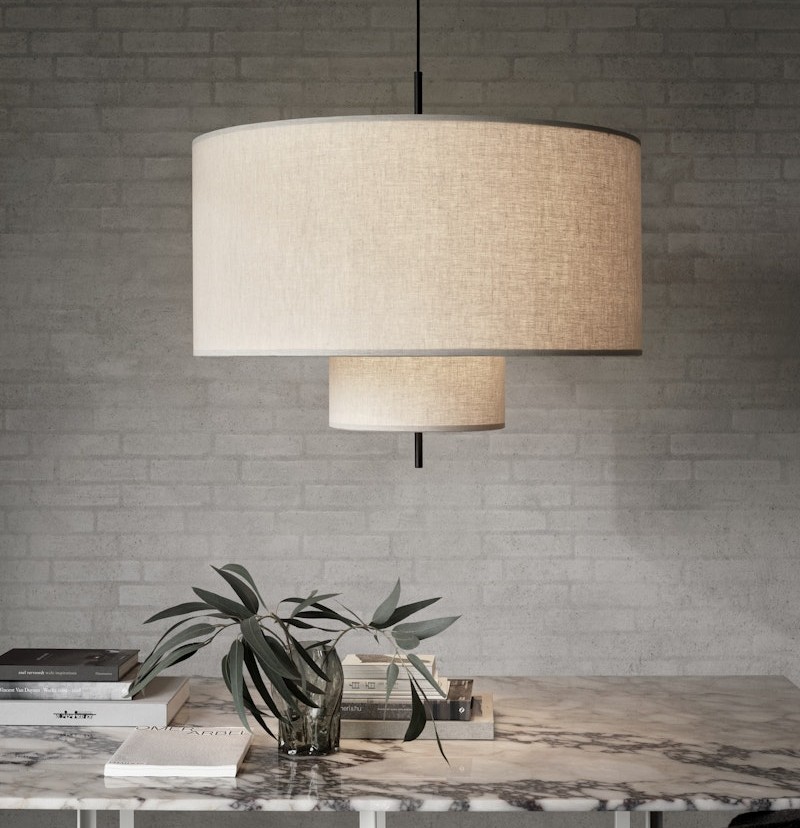 Margin Taklampa Beige Canvas - Ø90 cm - 5