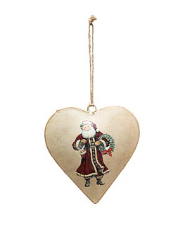 Hängande hjärta med tomte