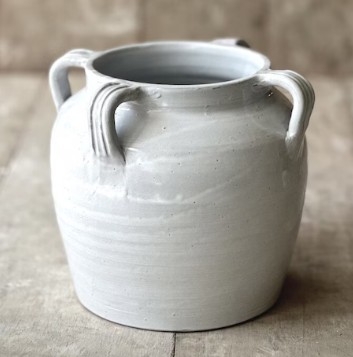 CERE round jar antique white