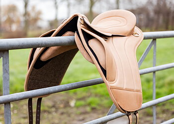 EDIX® Union, ridpad / barbackasadel, läder, natur
