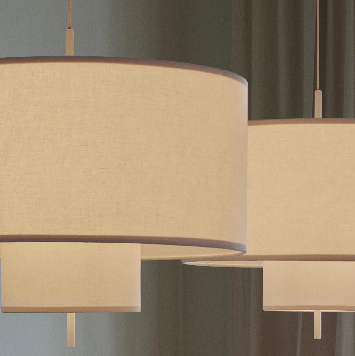 Margin Taklampa White Canvas - Ø70 cm - 4
