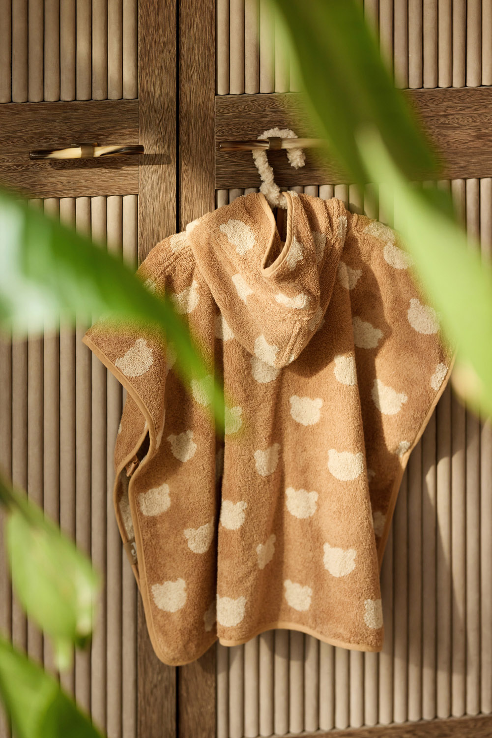 Jollein Badponcho Frotté Jacquard Teddy Bear Reversible																 - 8
