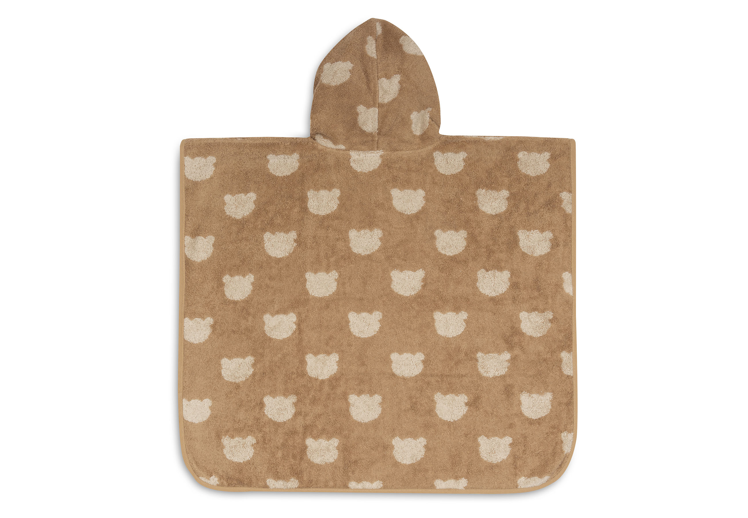 Jollein Badponcho Frotté Jacquard Teddy Bear Reversible																 - 3