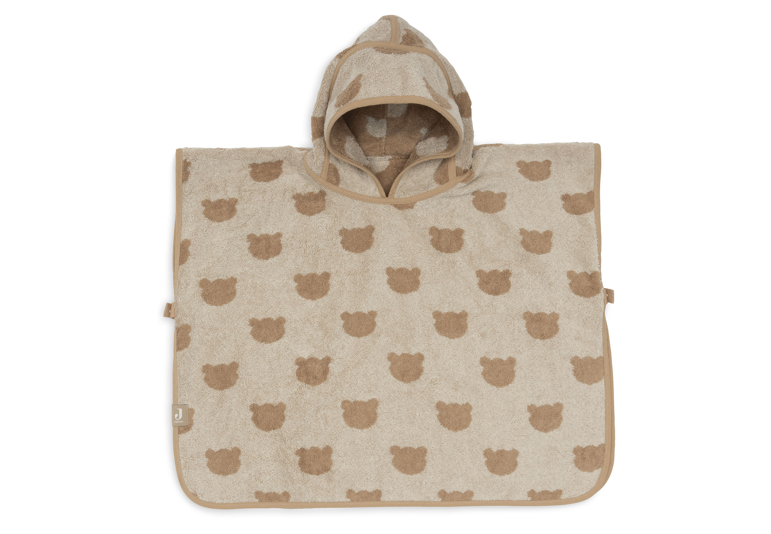 Jollein Badponcho Frotté Jacquard Teddy Bear Reversible																 - 2