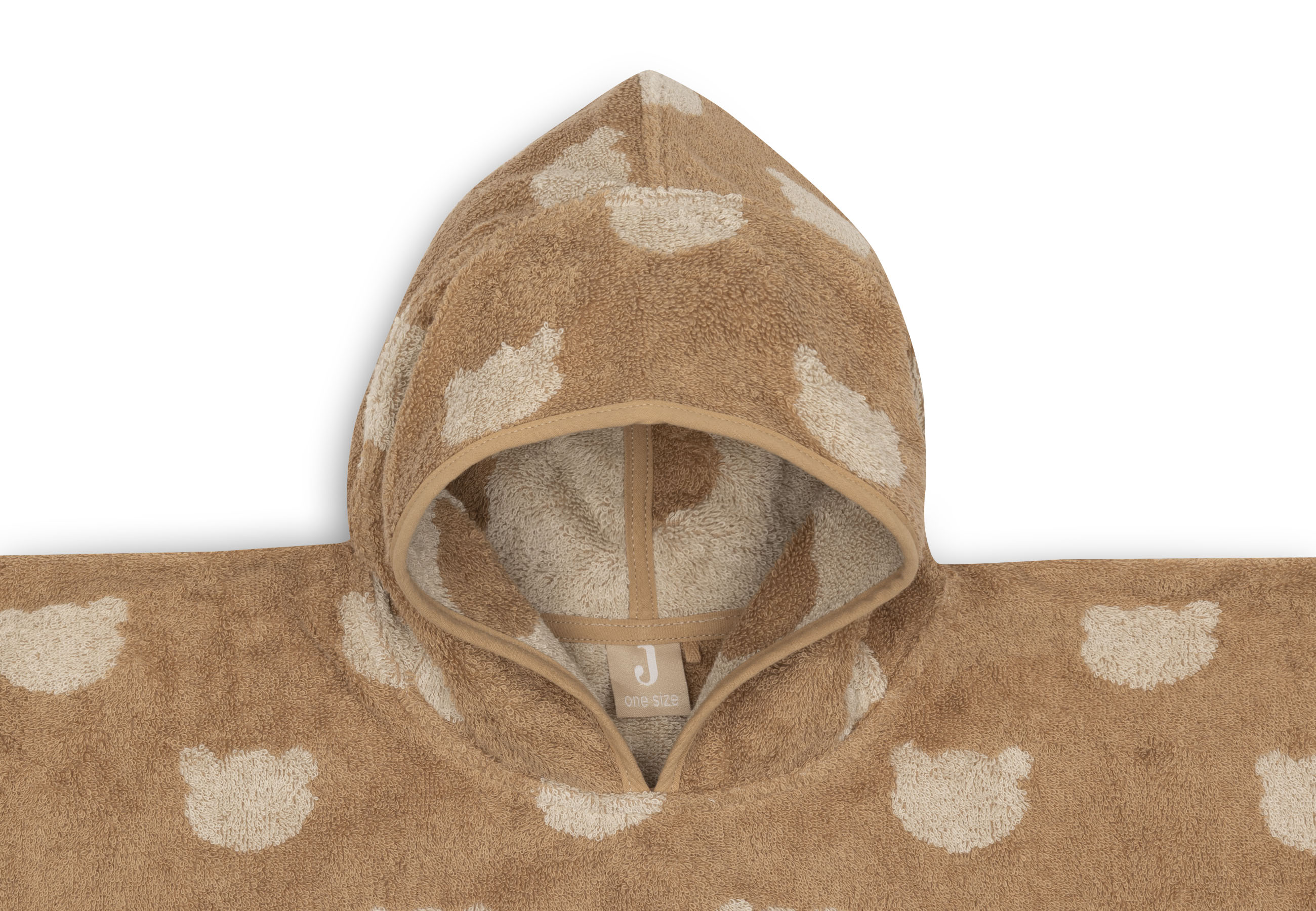 Jollein Badponcho Frotté Jacquard Teddy Bear Reversible																 - 4