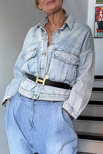 Cabana Living - Morales Jeans Jacket Light Denim Blue
