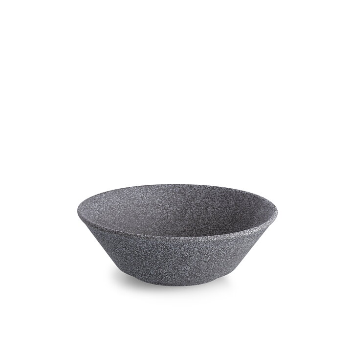 Granit No 1 Skål Svart Rå - Ø 15 cm