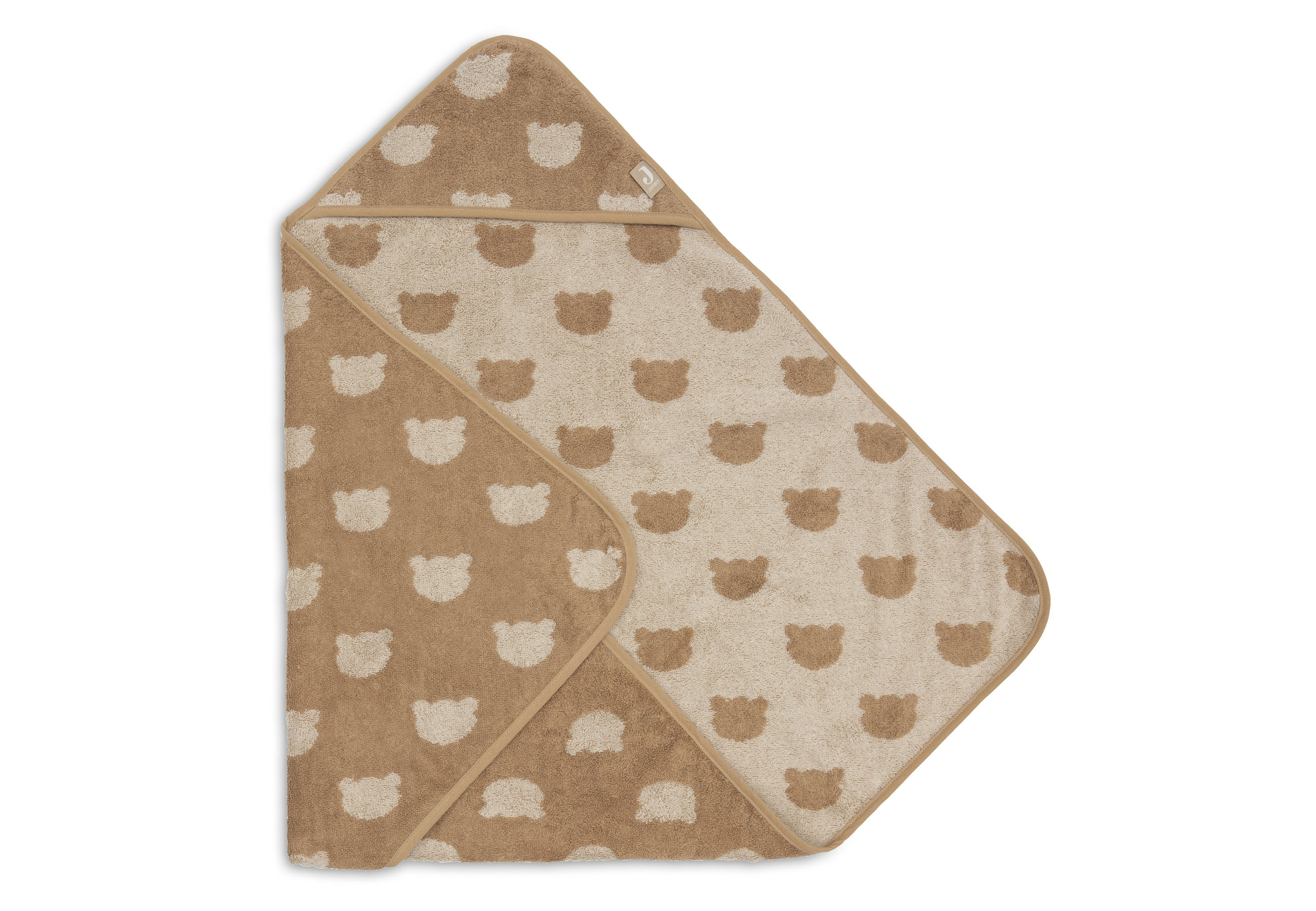 Jollein Badcape Frotté 75x75cm Jacquard Teddy Bear											 - 2