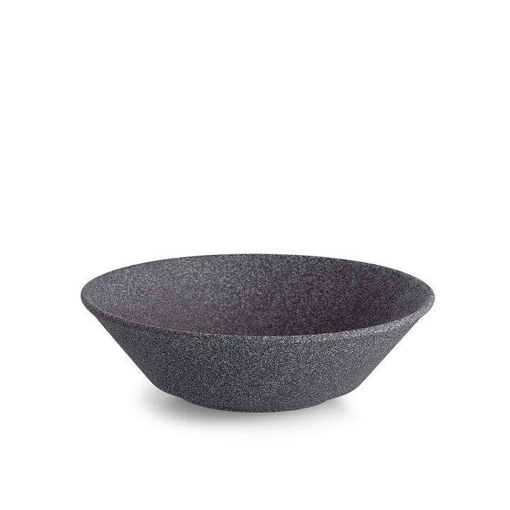 Granit No 1 Skål Svart Rå - Ø 20 cm