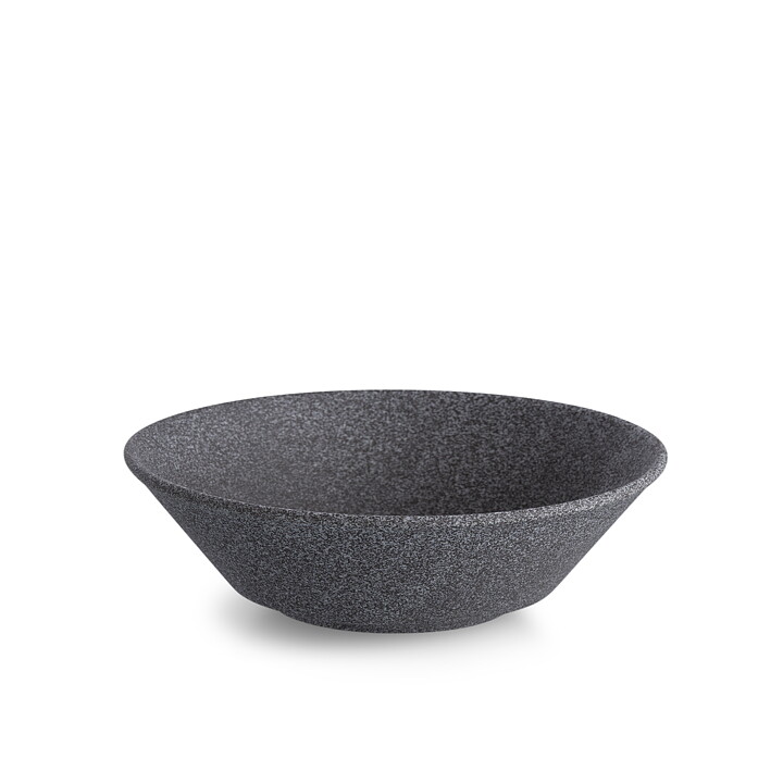 Granit No 1 Skål Svart Rå - Ø 20 cm