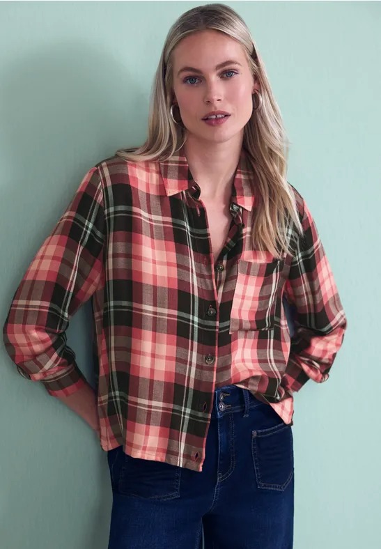 Check Shirtcollar Blouse - Street One