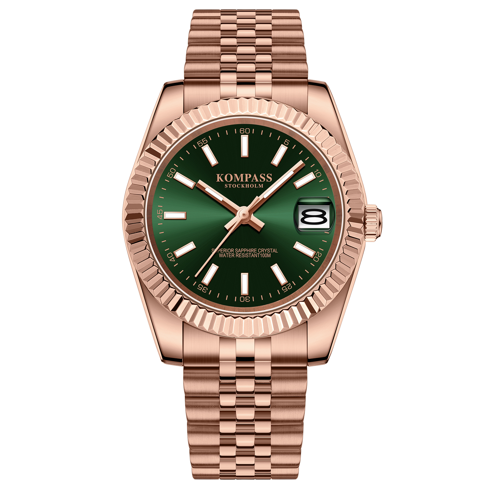 Kompass Santorini Sapphire Steel Rose Green