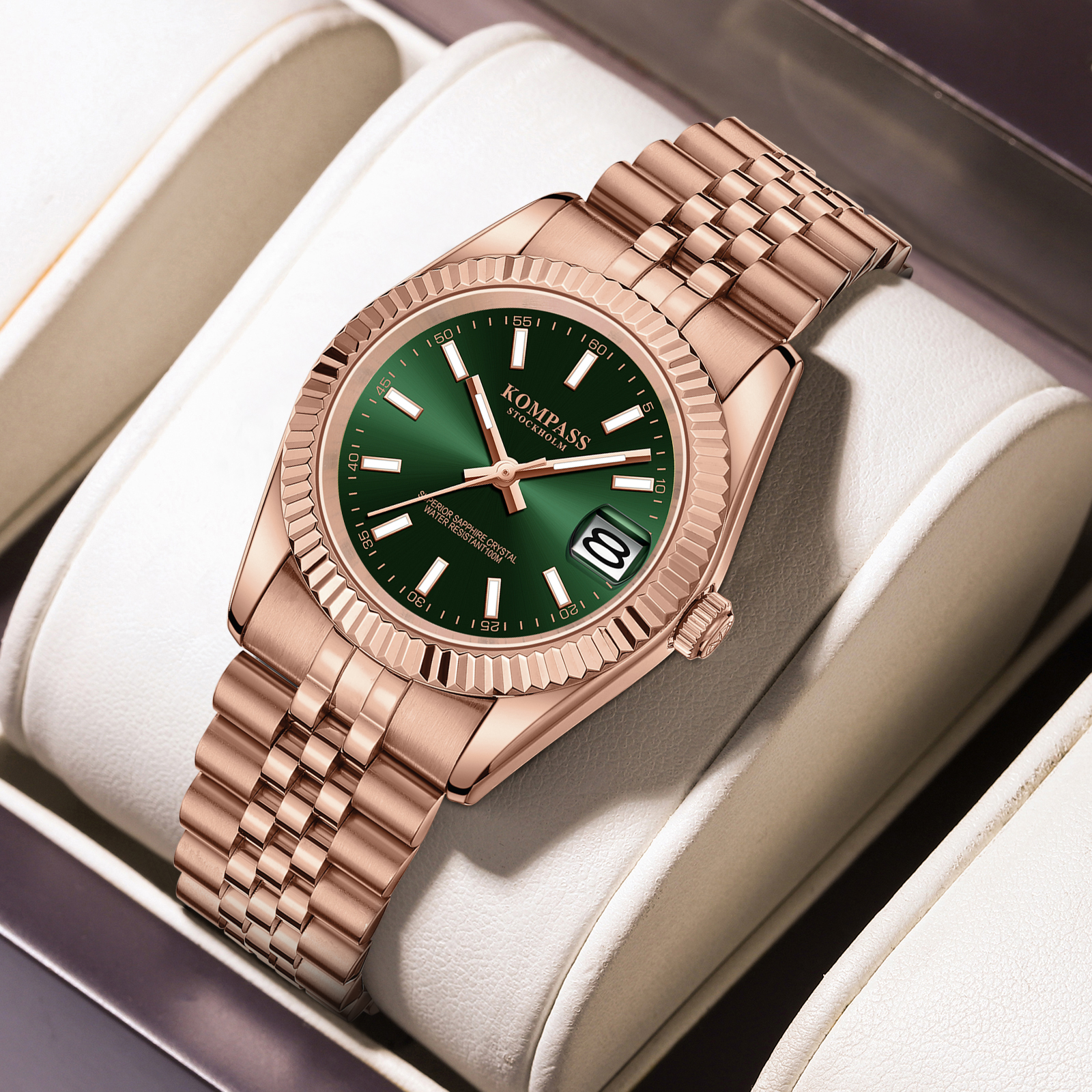 Kompass Santorini Sapphire Steel Rose Green  - 7