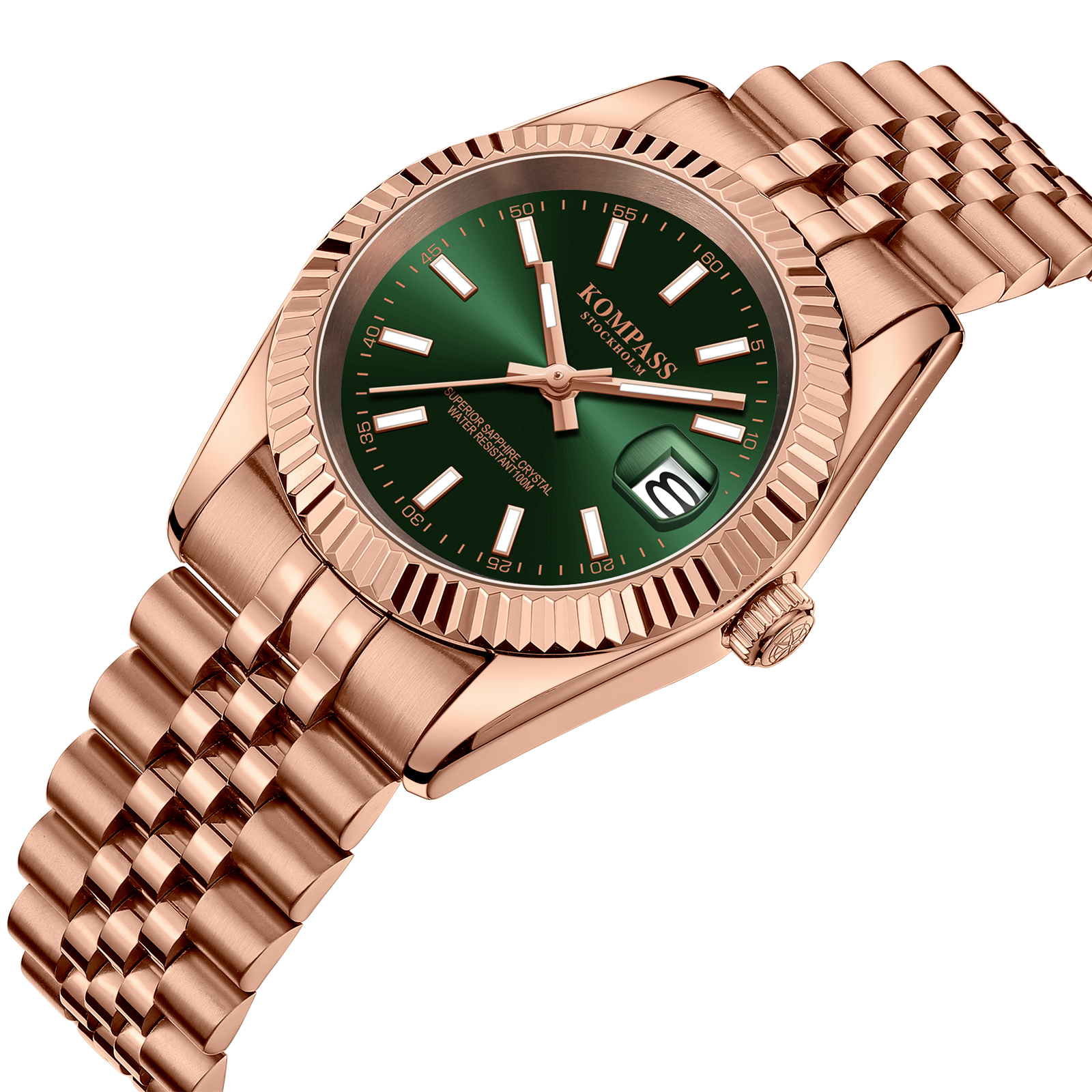 Kompass Santorini Sapphire Steel Rose Green  - 2