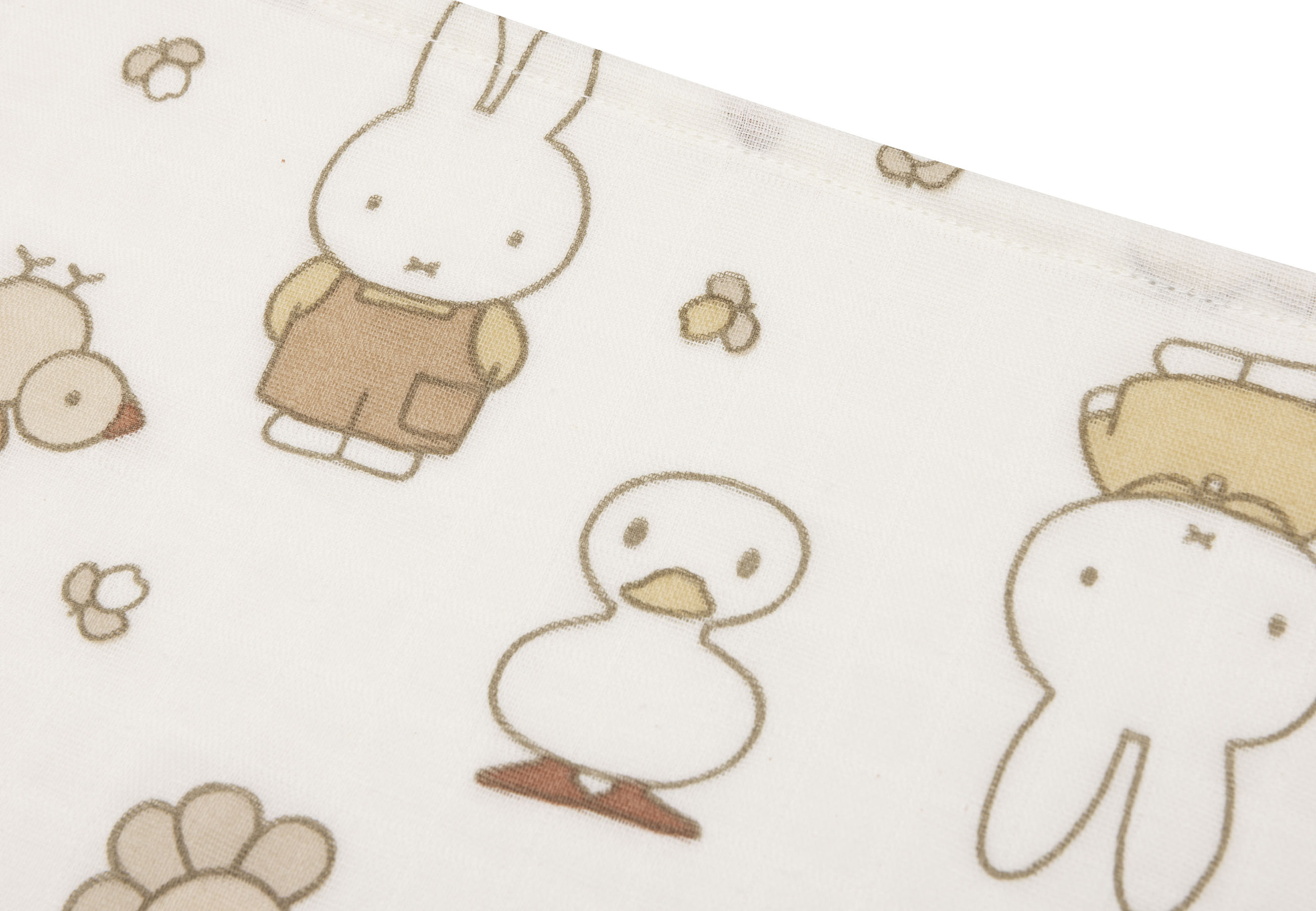 Jollein Muslinfilt 70x70cm Miffy Family Farm (3pack)								 - 3