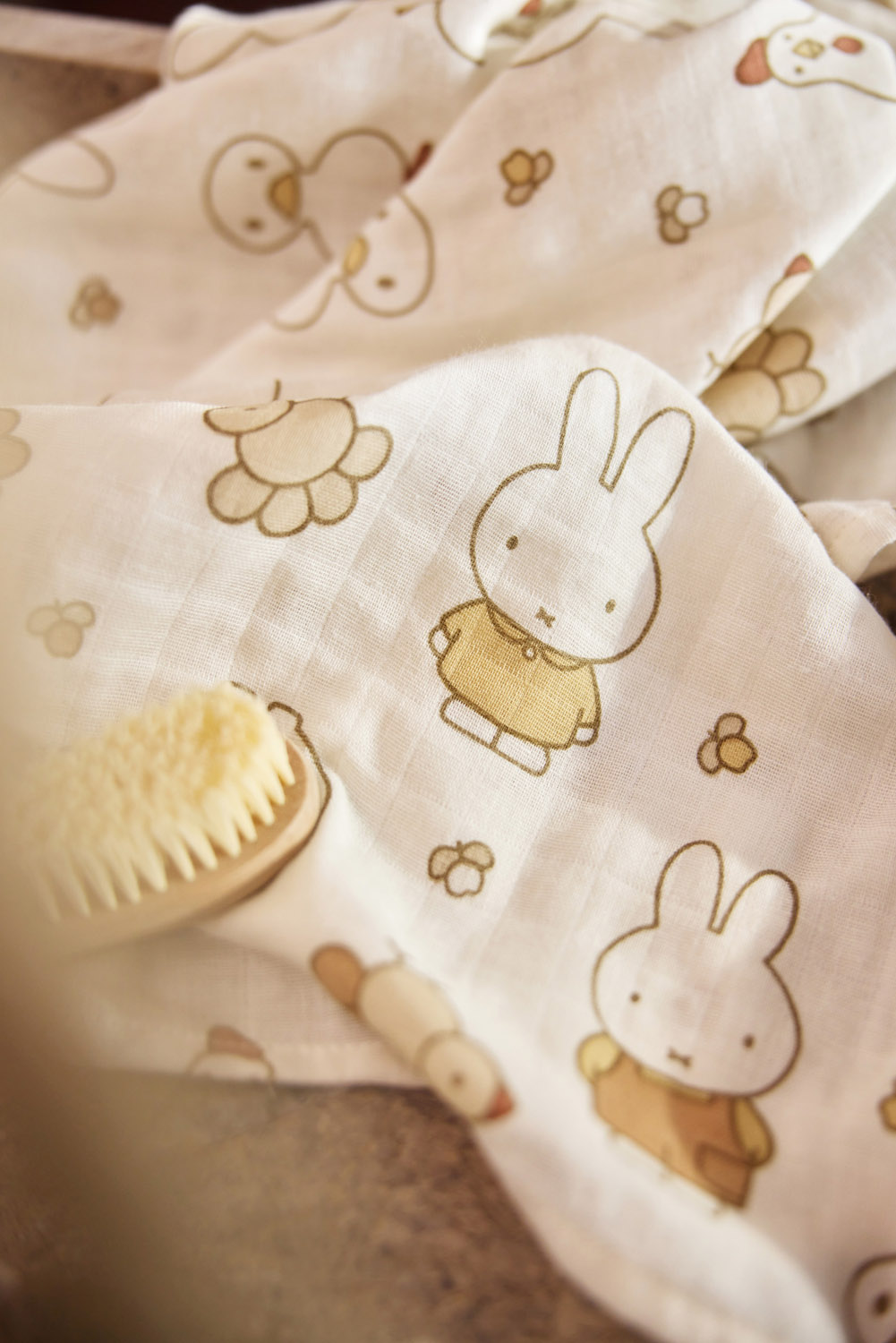 Jollein Muslinfilt 70x70cm Miffy Family Farm (3pack)								 - 5