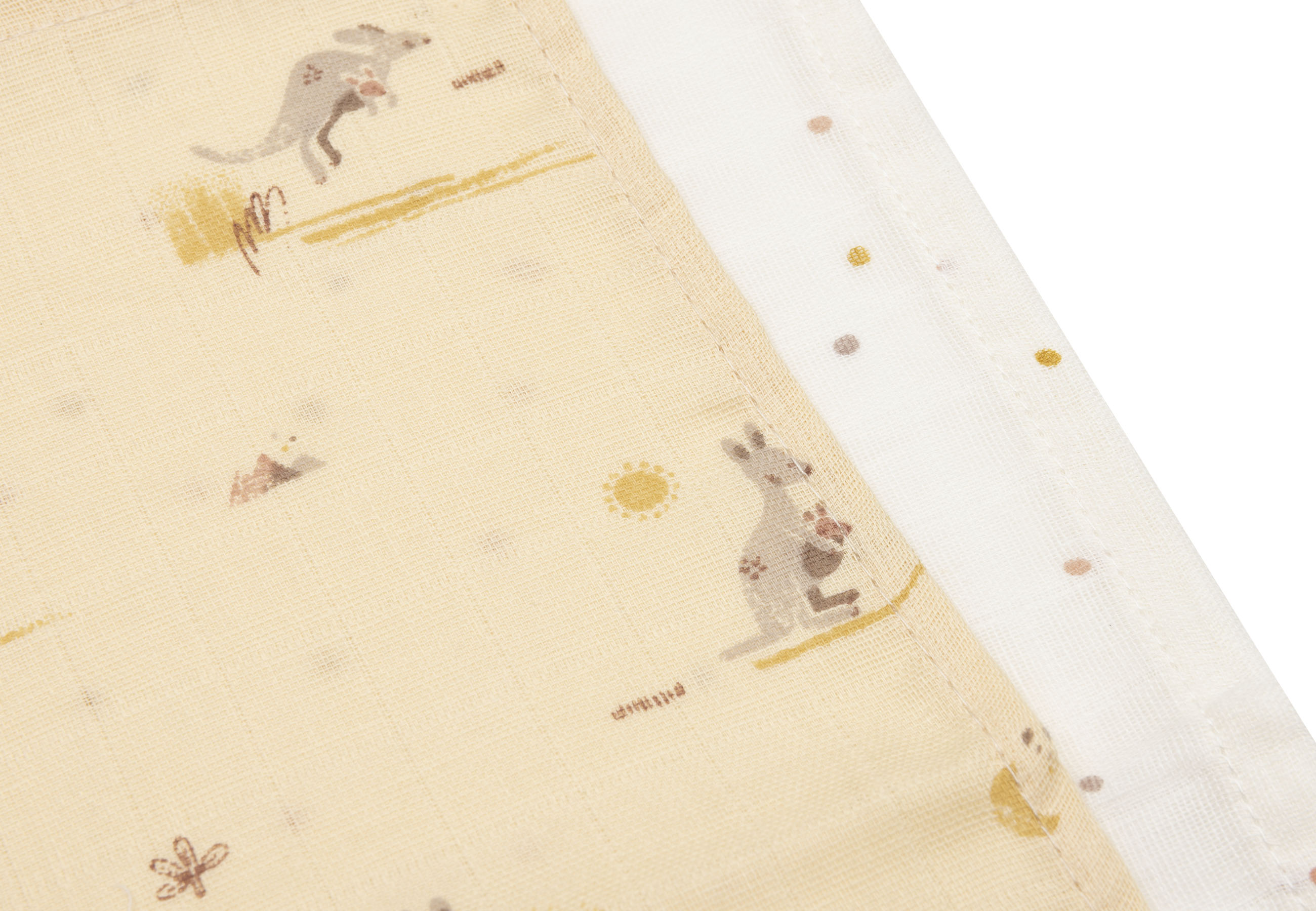 Jollein Tvättlapp Muslin 31x31cm Kangaroots (3pack)											 - 4
