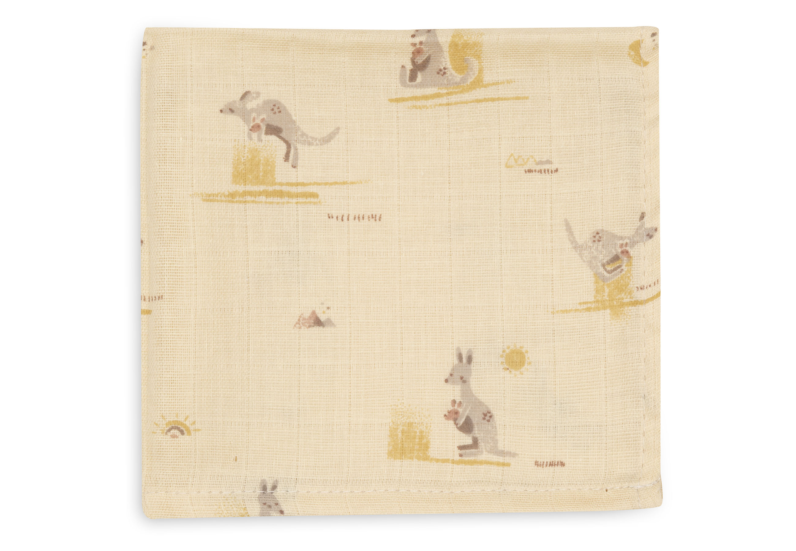 Jollein Tvättlapp Muslin 31x31cm Kangaroots (3pack)											 - 2