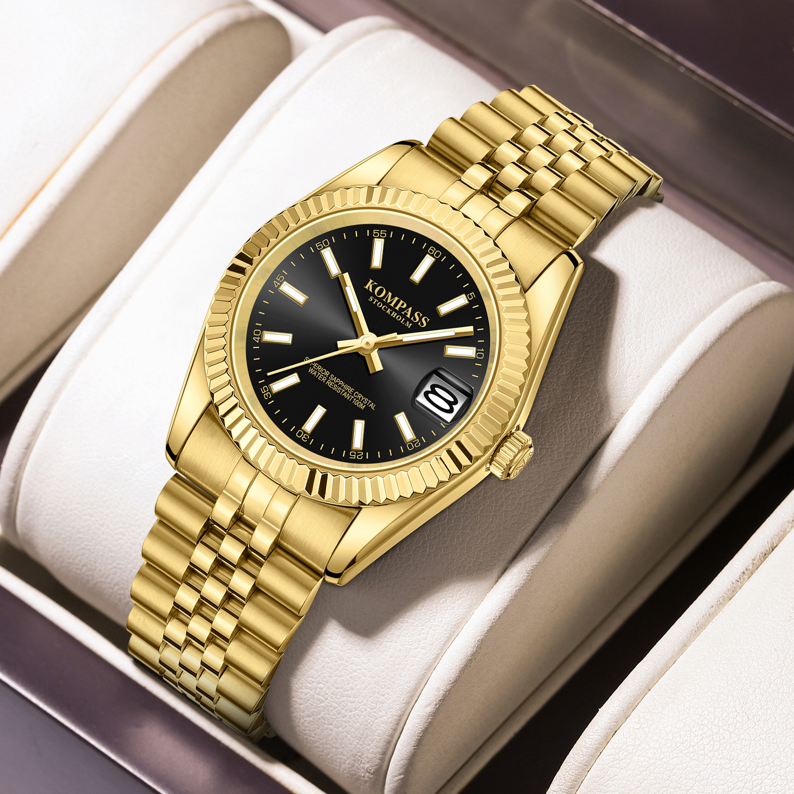 Kompass Santorini Sapphire Steel Gold Black - 7