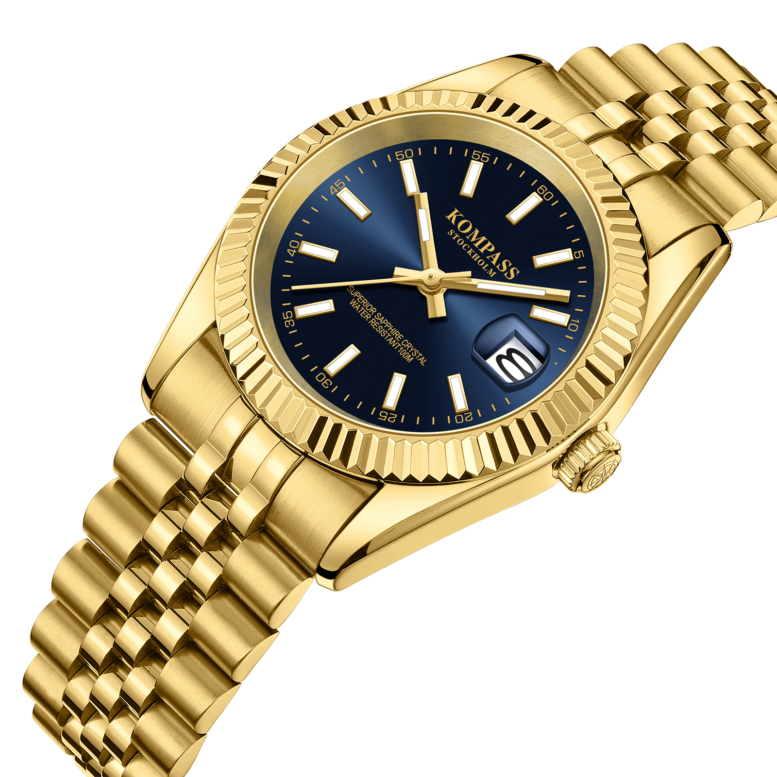 Kompass Santorini Sapphire Steel Gold Blue - 2