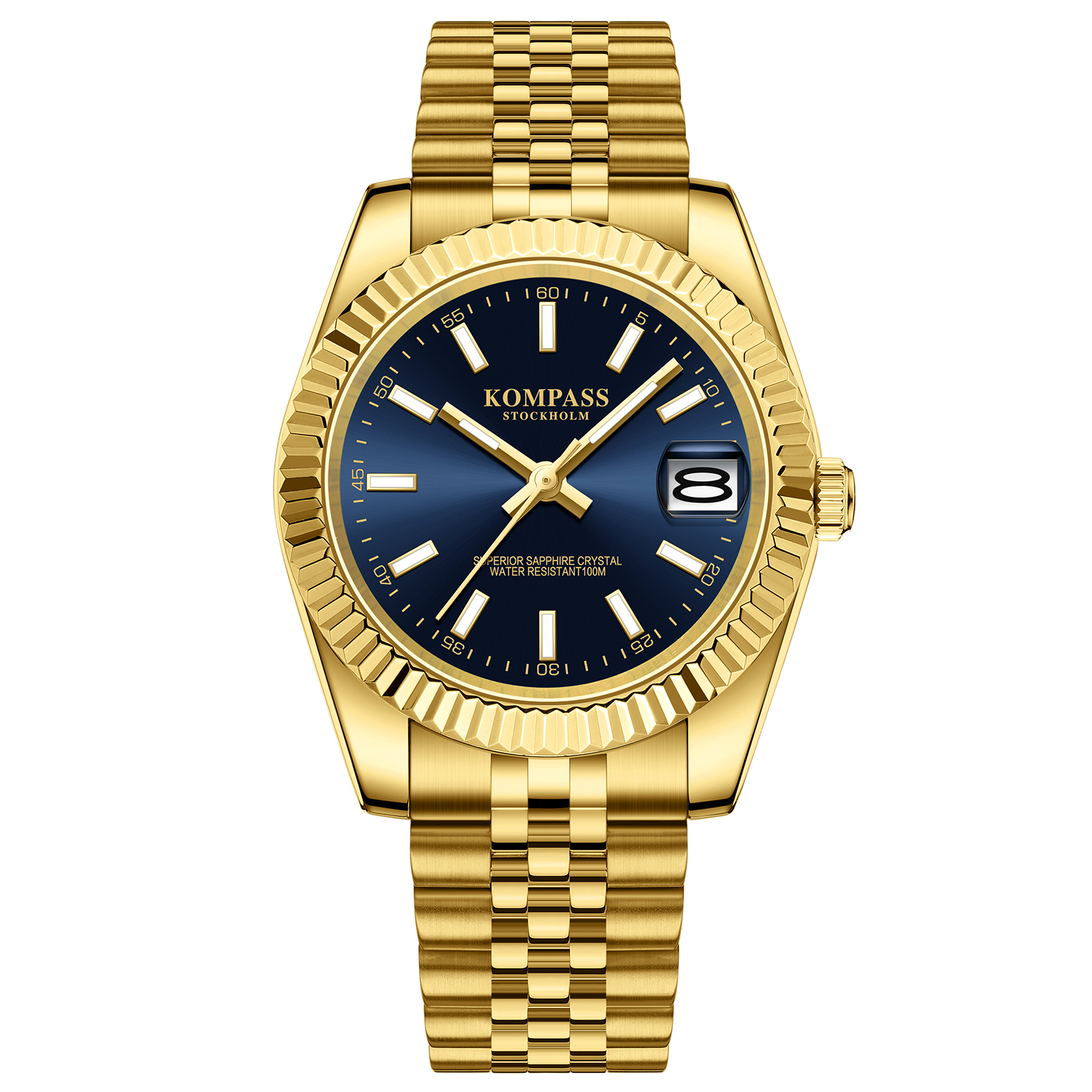 Kompass Santorini Sapphire Steel Gold Blue