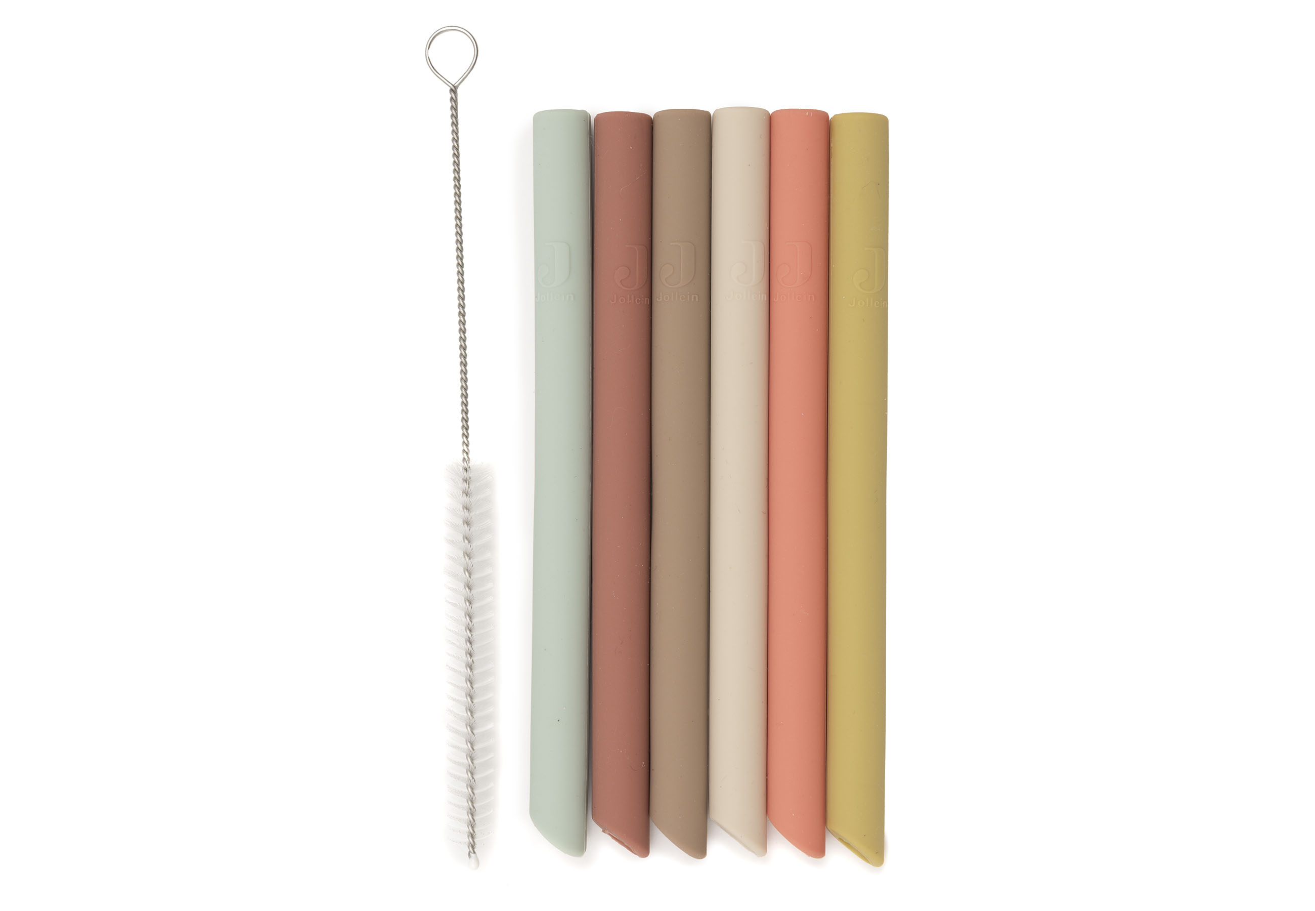 Jollein Silikonsugrör Mixed Shades (6-pack)						