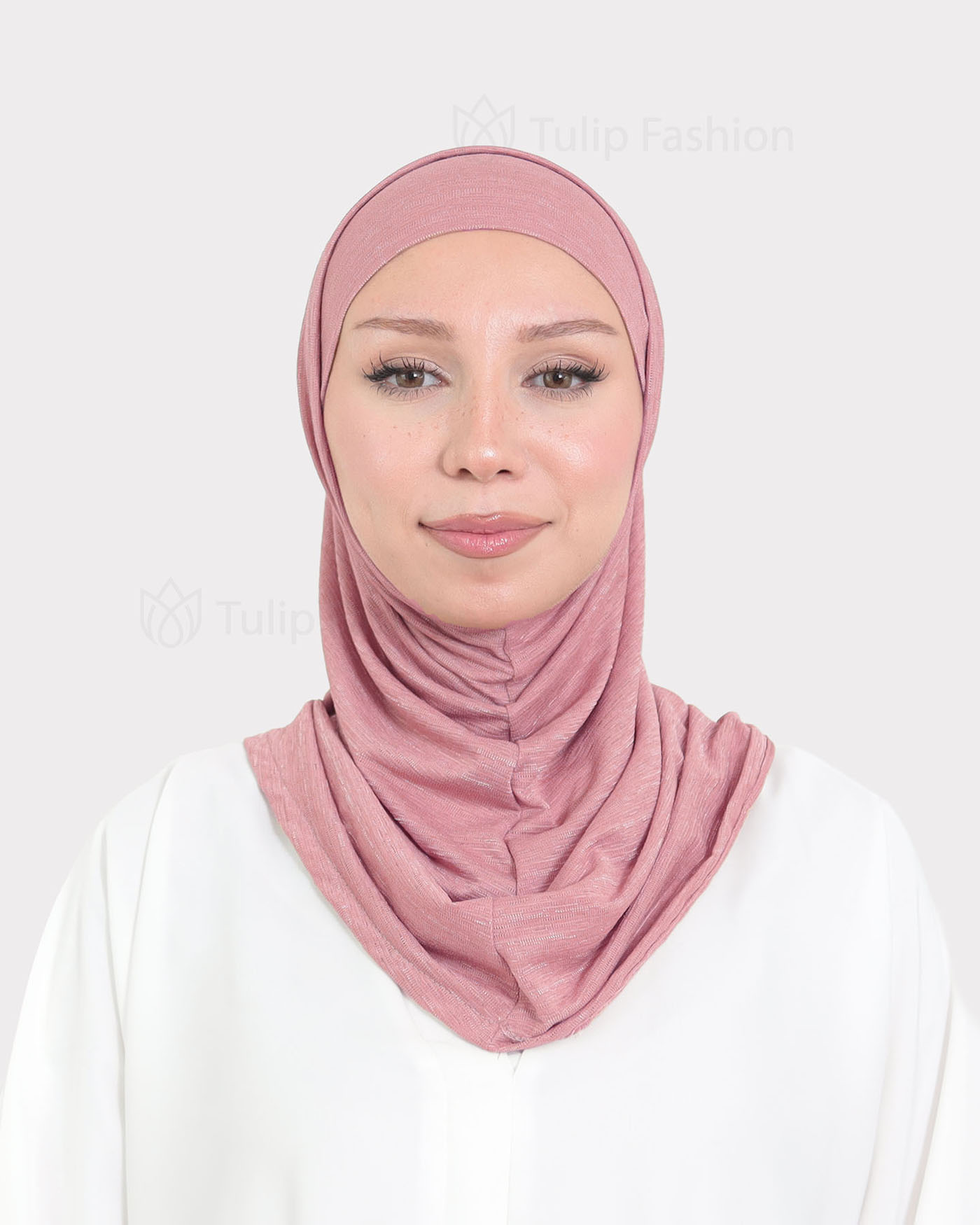 Hijab - Al Amira Lycra Metallic - Pink - 2